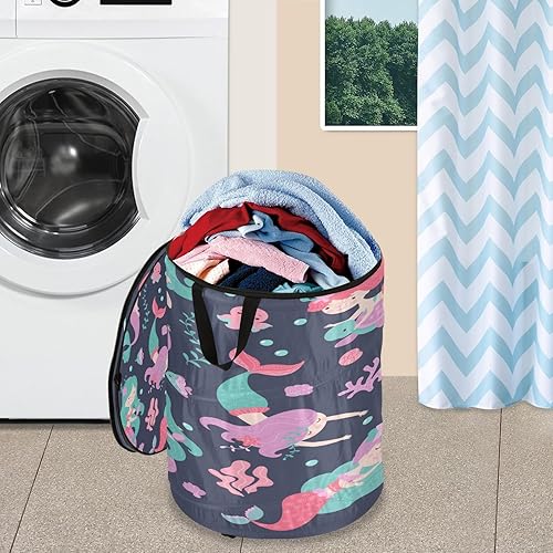 Miniatura 5 de Hamper essentials collapsable durable fabric storage baskets bins for sheet Cute Kawaii Mermaid Turtles and Hawaiian Fish,cesta para ropa sucia