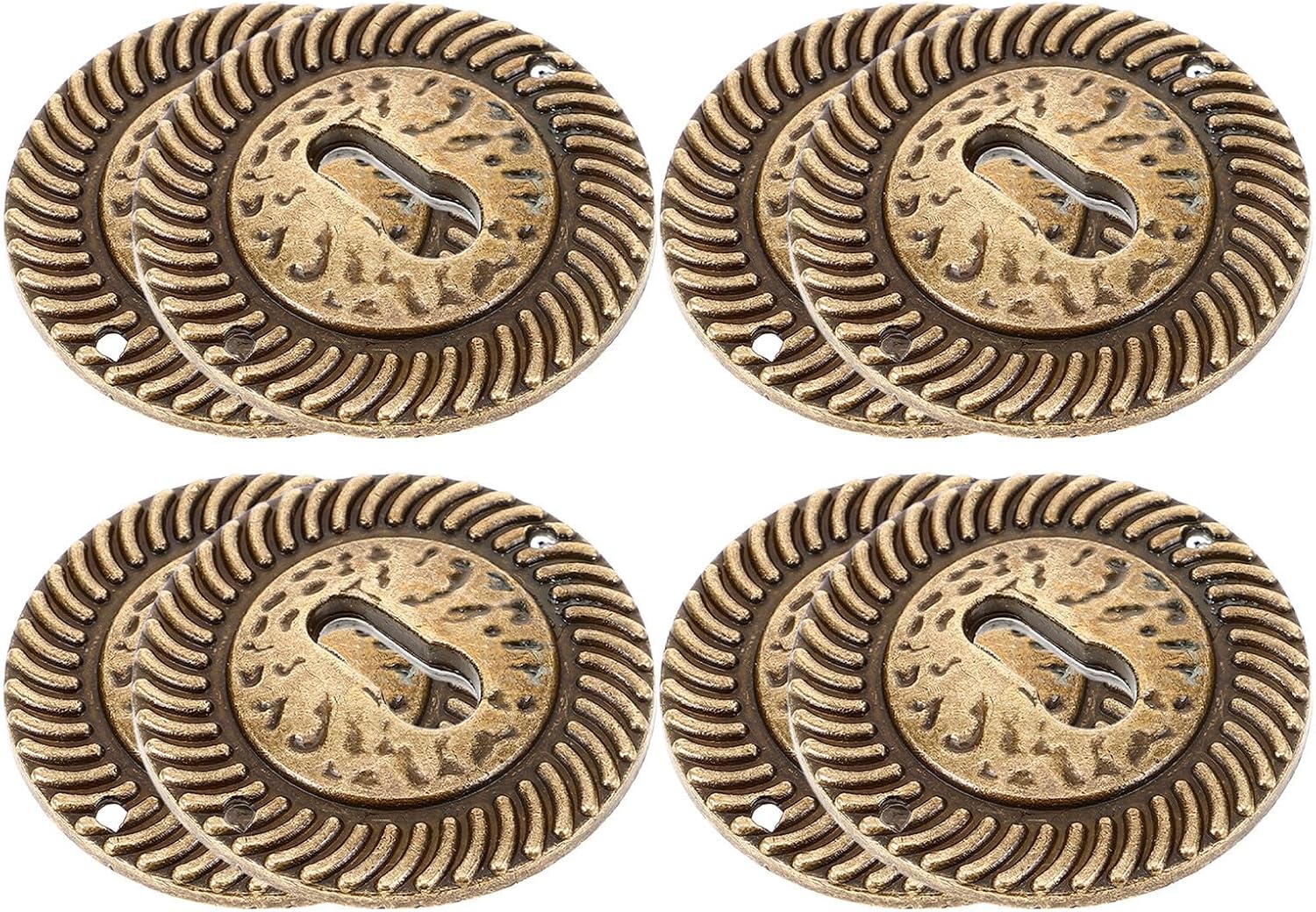 8pcs Antique Decorative Keyhole Escutcheon Plates for Cabinet Doors