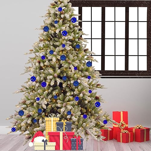 Miniatura 2 de Juego de 24 bolas ornamentales para árbol de navidad Emopeak, 4 estilos, inastillables, para decoración de árbol de navidad, bailes, bodas y más