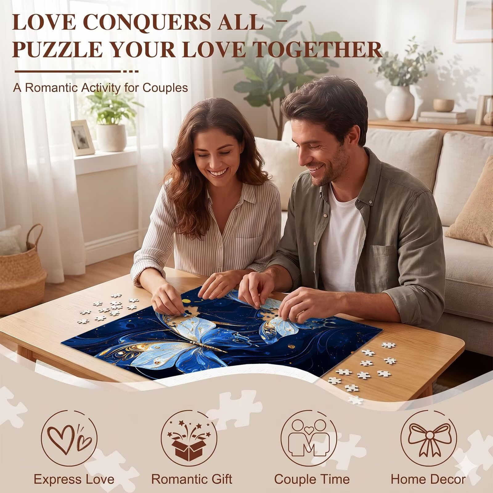 blu sogno Puzzle 4000 Pezzi per Adulti, Puzzle in Legno - Collezione Classica con Poster Incluso - Sfida di Concentrazione e Passatempo Antistress, Gioco Educativo per Famiglia, 141 x 87 cm f0-601