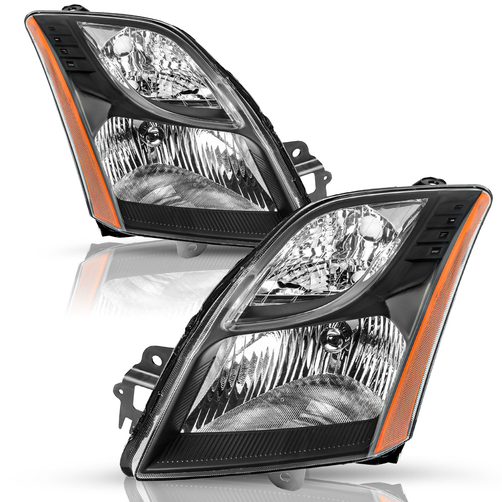 TUSDAR Headlight Assembly Black 2012 Nissan Sentra