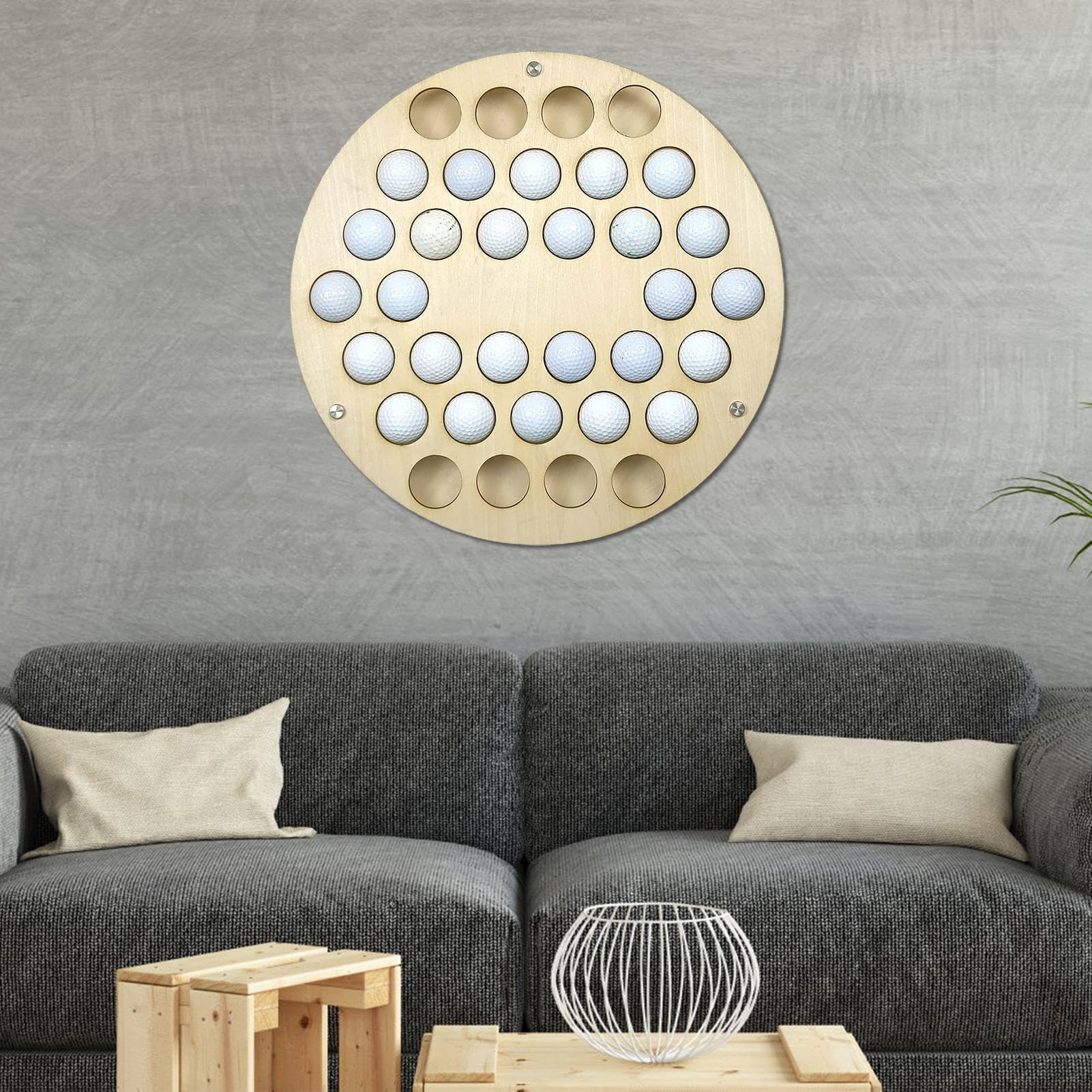 Soporte de bola de golf de madera – Presentación de la colección de bolas