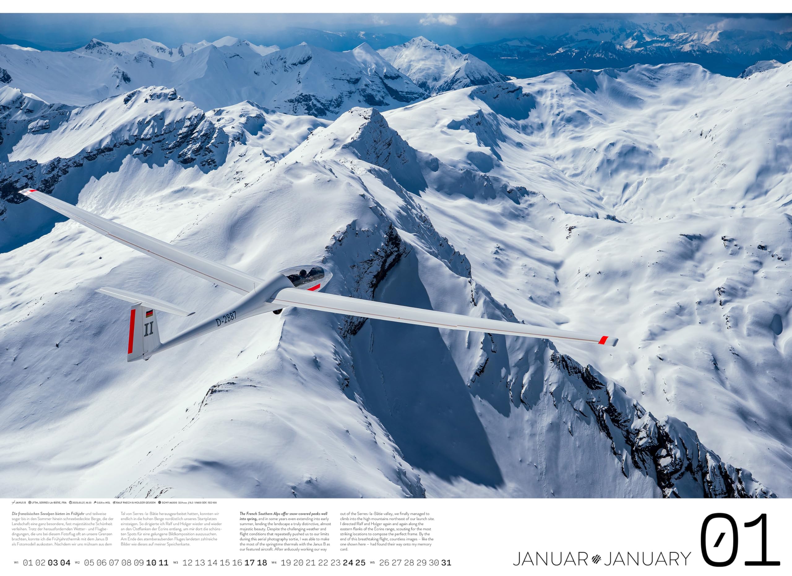 Segelflugkalender: Beauties of the Sky 2026 ― by Tobias Barth: VIENTO CALENDARS