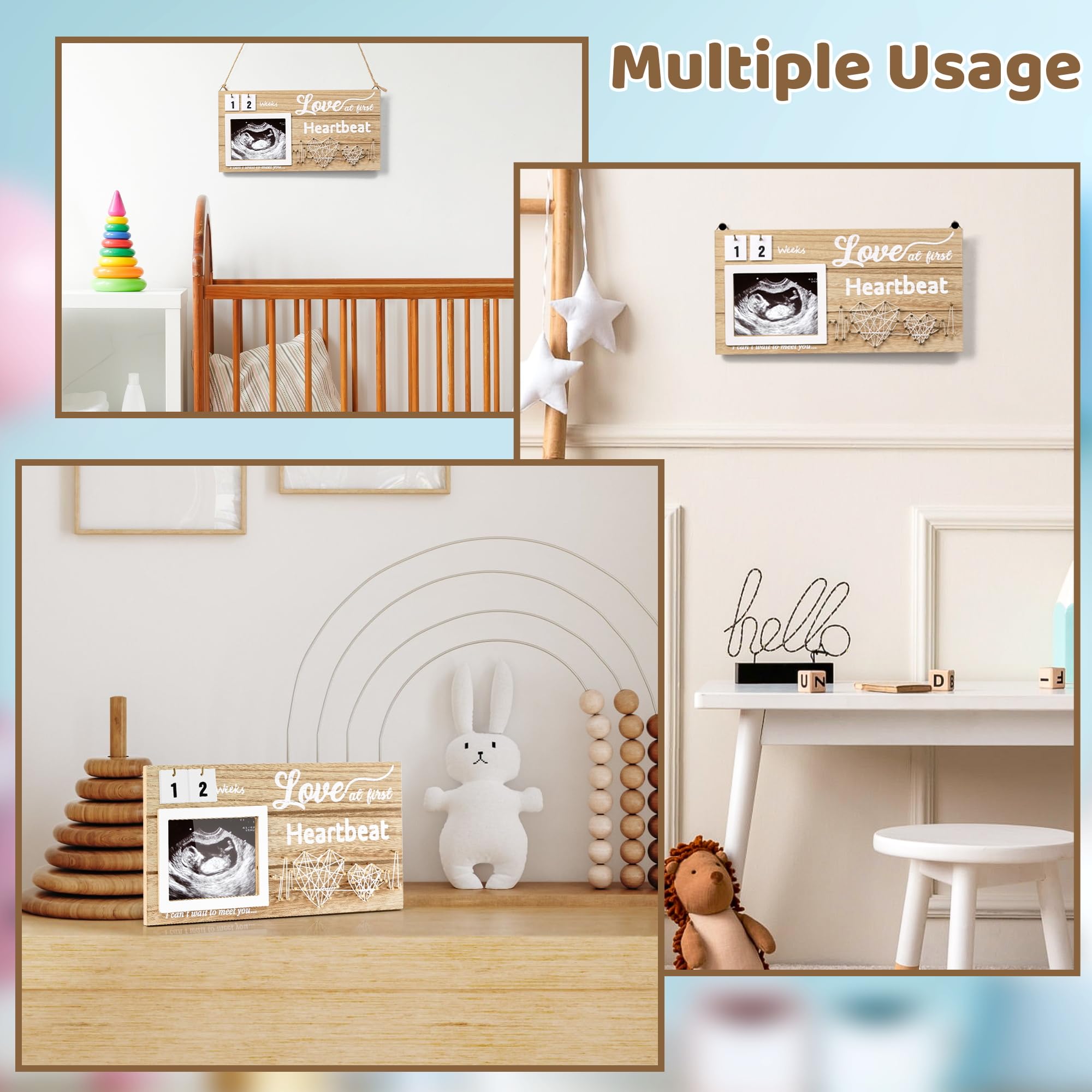 Set Numeri Legno Per Foto Gravidanza E Bambino - Segna Traguardi Settimane Mesi Anni - Accessorio Fotografico