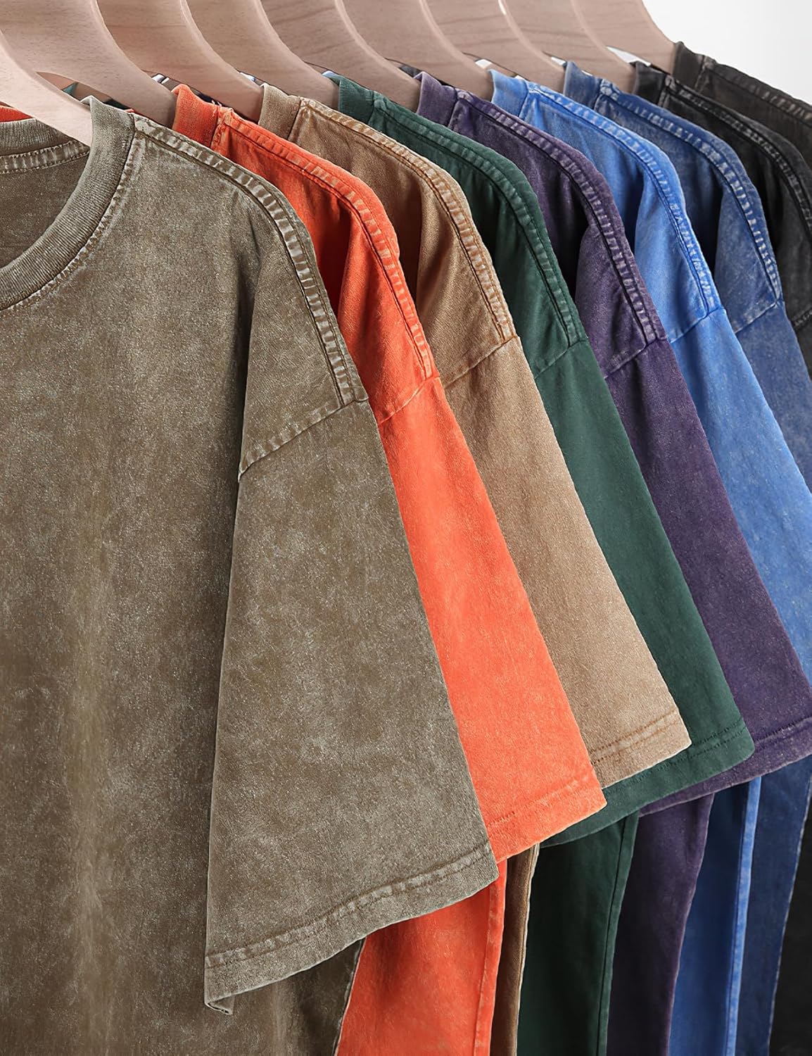 Eisctnd Men's T-Shirts: Oversized Cotton Heavyweight Vintage Loose Fit Tees for Unisex Casual Work Streetwear Gym - Image 8