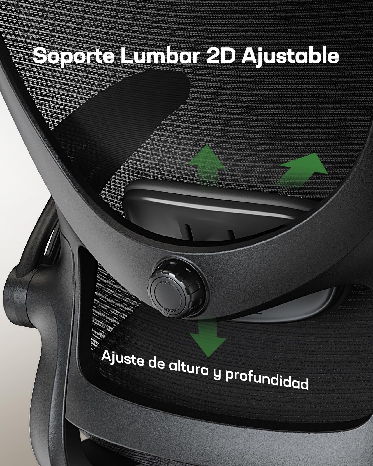 Marsail Silla Escritorio Ergonomica: Silla Oficina de Computadora con Respaldo Alto de Malla y Soporte Lumbar Ajustable Silla Giratoria para Tareas Trabajo con Ruedas, Reposabrazos 3D