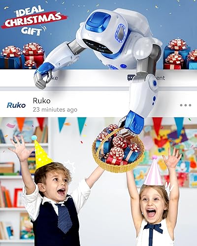 Vista 17 de Ruko 1088 Robot inteligente para niños, gran robot interactivo programable STEM RC, control de voz y control de aplicaciones, regalos para niños