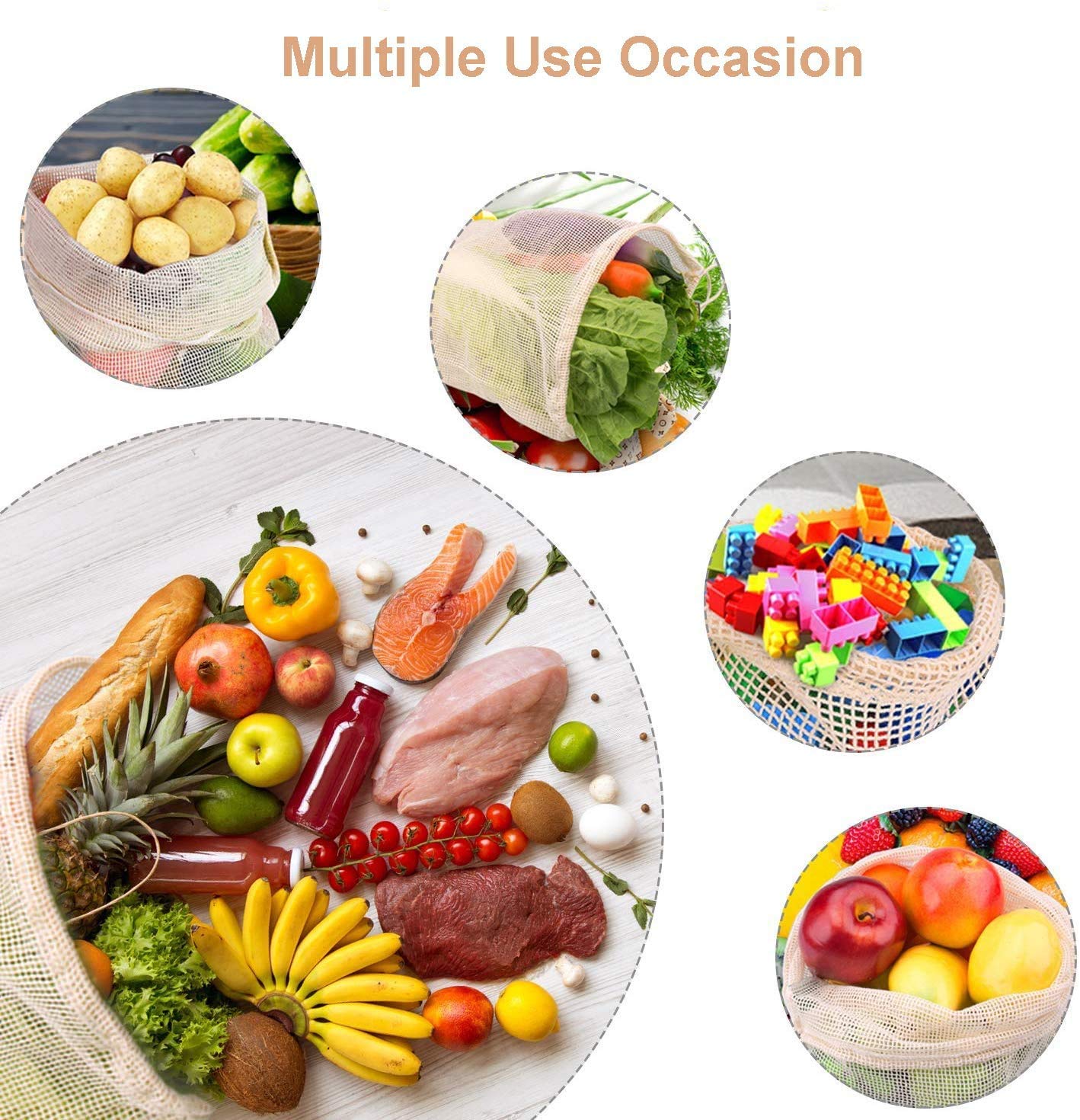 Set 3 Sacchetti Cottura In Cotone Riutilizzabili - Per Verdure, Legumi E Zuppe - Foto 9