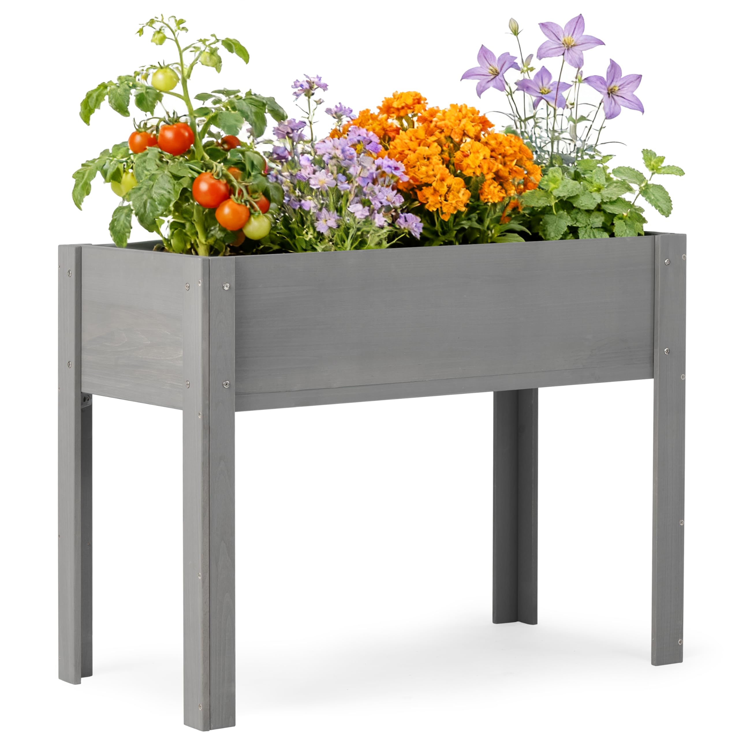 SoliWood Raised Garden Bed with Legs 40x20x31