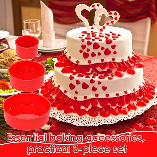Miniatura 7 de 3 moldes redondos de silicona para tartas, moldes de silicona antiadherentes, molde redondo de silicona de grado alimenticio, latas de silicona