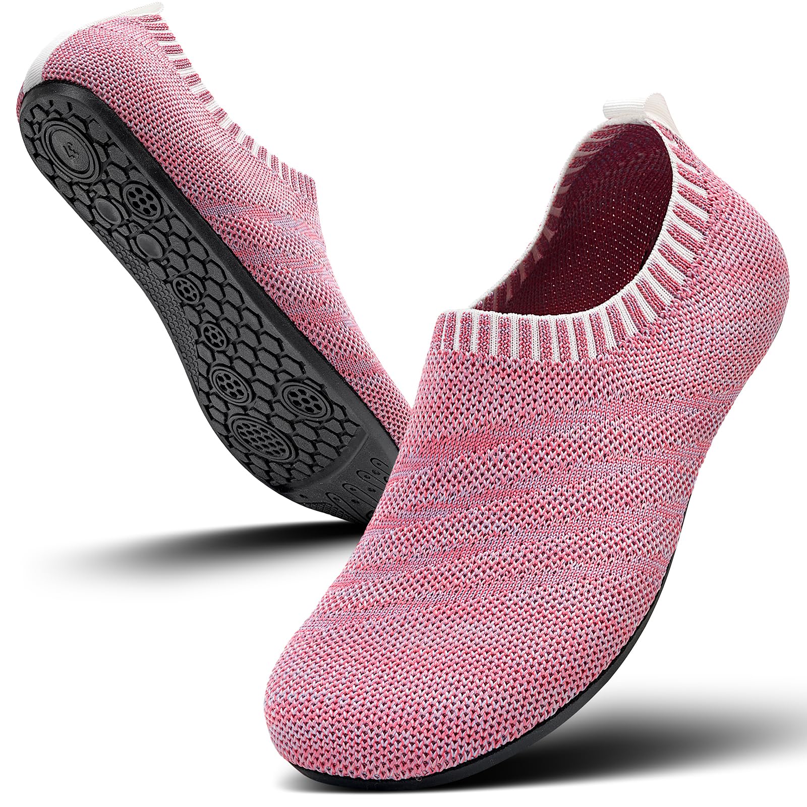 Sosenfer Hausschuhe Herren Damen Barfuss Schuhe Damen Rutschfest Slip on Slipper Flache Barfusshausschuh Home Kuschelige Pantoffel Geschlossen Unisex