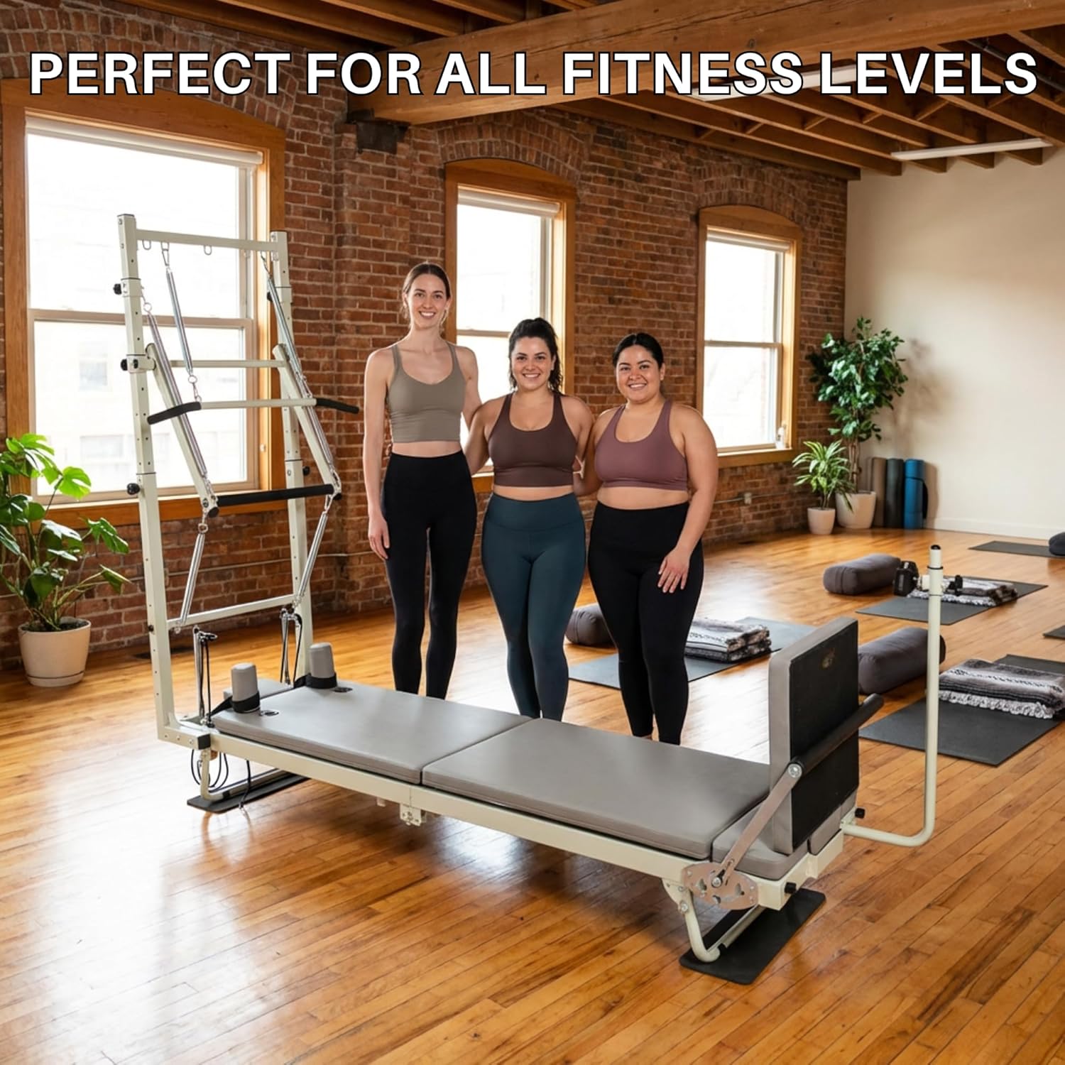 3.0MAX Foldable 93" Pilates Reformer with Tower, Pilates Machine with Attachable Tower, Pilates Ring & Yoga Bands, Jumpboard, Pilates Mat, Reformers for Home Workout, up to 800 lbs