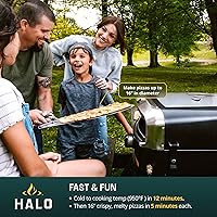 Vista 2 de HALO Versa 16 Horno de pizza Piedra giratoria de 16 pulgadas, sistema patentado de doble quemador, pizzas de 5 minutos, fácil de limpiar