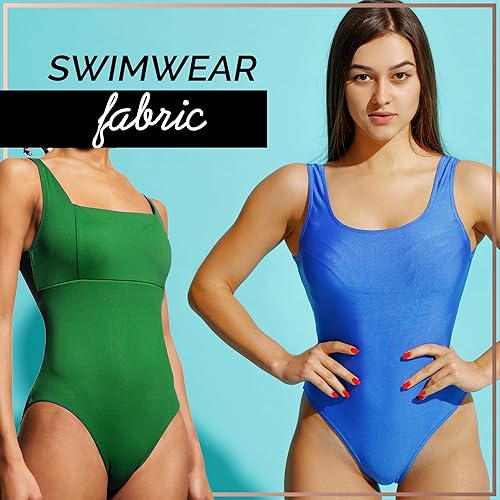 Miniatura 7 de Tela de nailon y elastano  80% nailon, 20% elastano  Ropa de baño, tela deportiva  Elástico en 4 direcciones  Deportes, Danza, Yoga (Lila, 2 yardas)