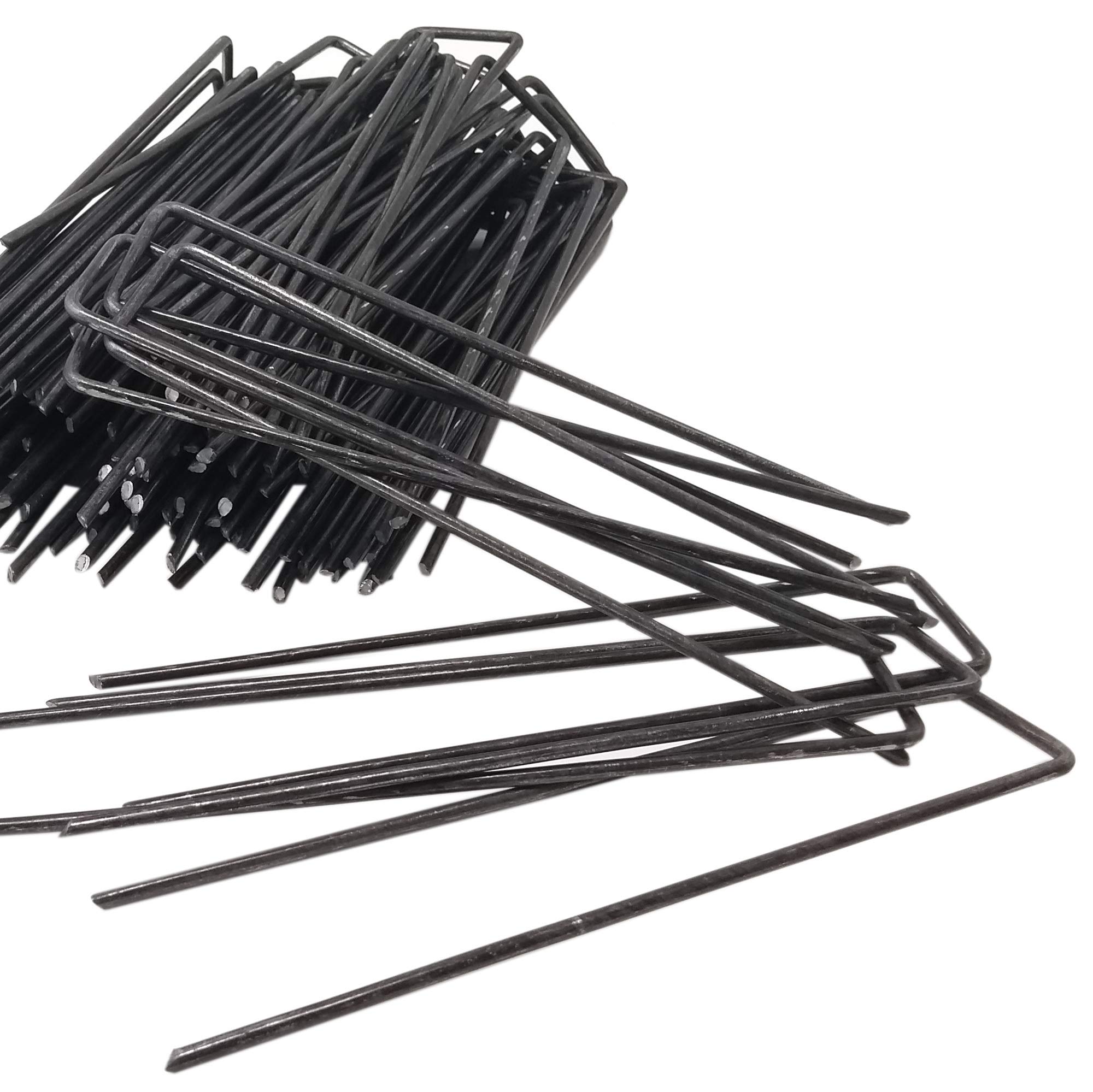 ToCi 100 Anclajes de Tierra de 150 x 25 mm – Alambre de Acero Ø 3 mm – Anclaje de Suelo para fijación de malezas, láminas, mangueras