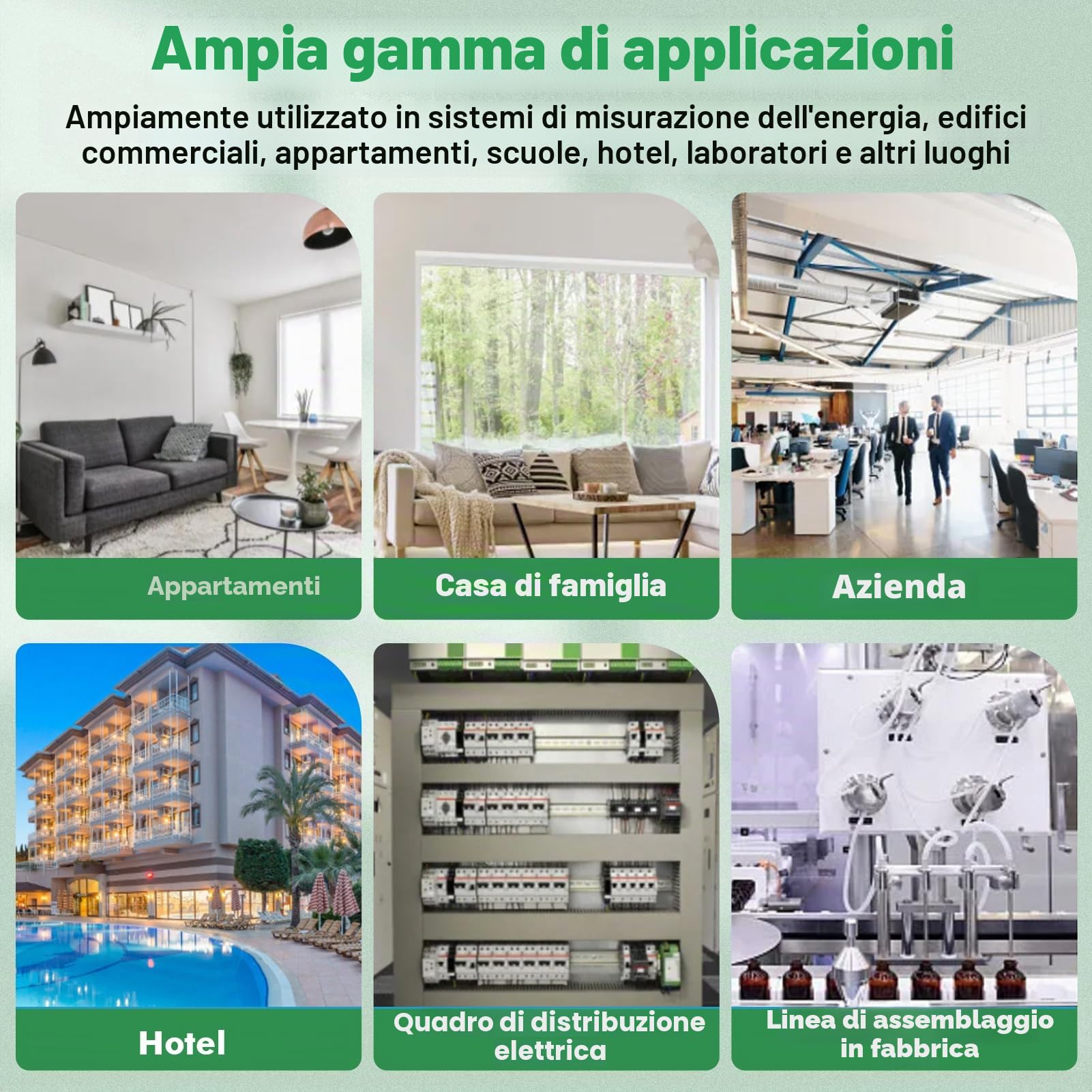 DEWIN Contatore Energia Elettrica Trifase Wifi,9 in 1 Tuya Smart 80A 220VAC Contatore Energia Elettrica Wifi con Misurazione Protezione da Sovratensione, Sottotensione,ecc.