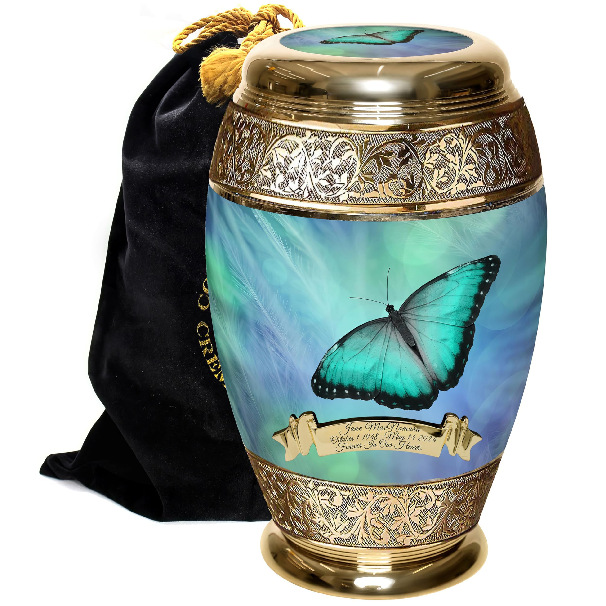 Bokeh Butterfly Cremation Urns for Human Ashes Adult Female Urns for Ashes