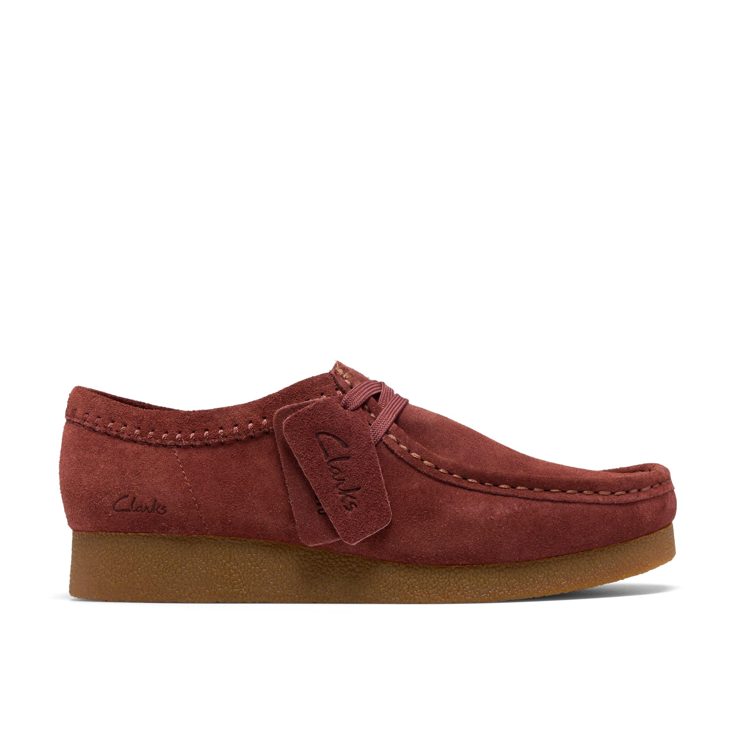 Clarks Originals Women's Wallabee EVO Suede Moc-Toe Shoes - Pink Suede - Size 4 (37)