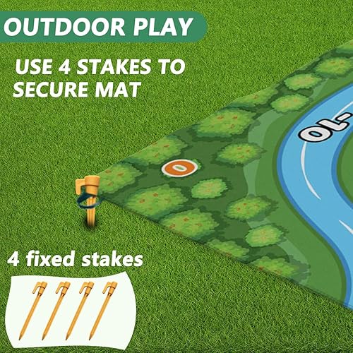Miniatura 6 de Battle Golf Game Chipping Mat - 37pcs Sticky Golf Pro Games Practice Mats Indoor Outdoor Games for Adults Family Kids Battle Golf Royale Game Play