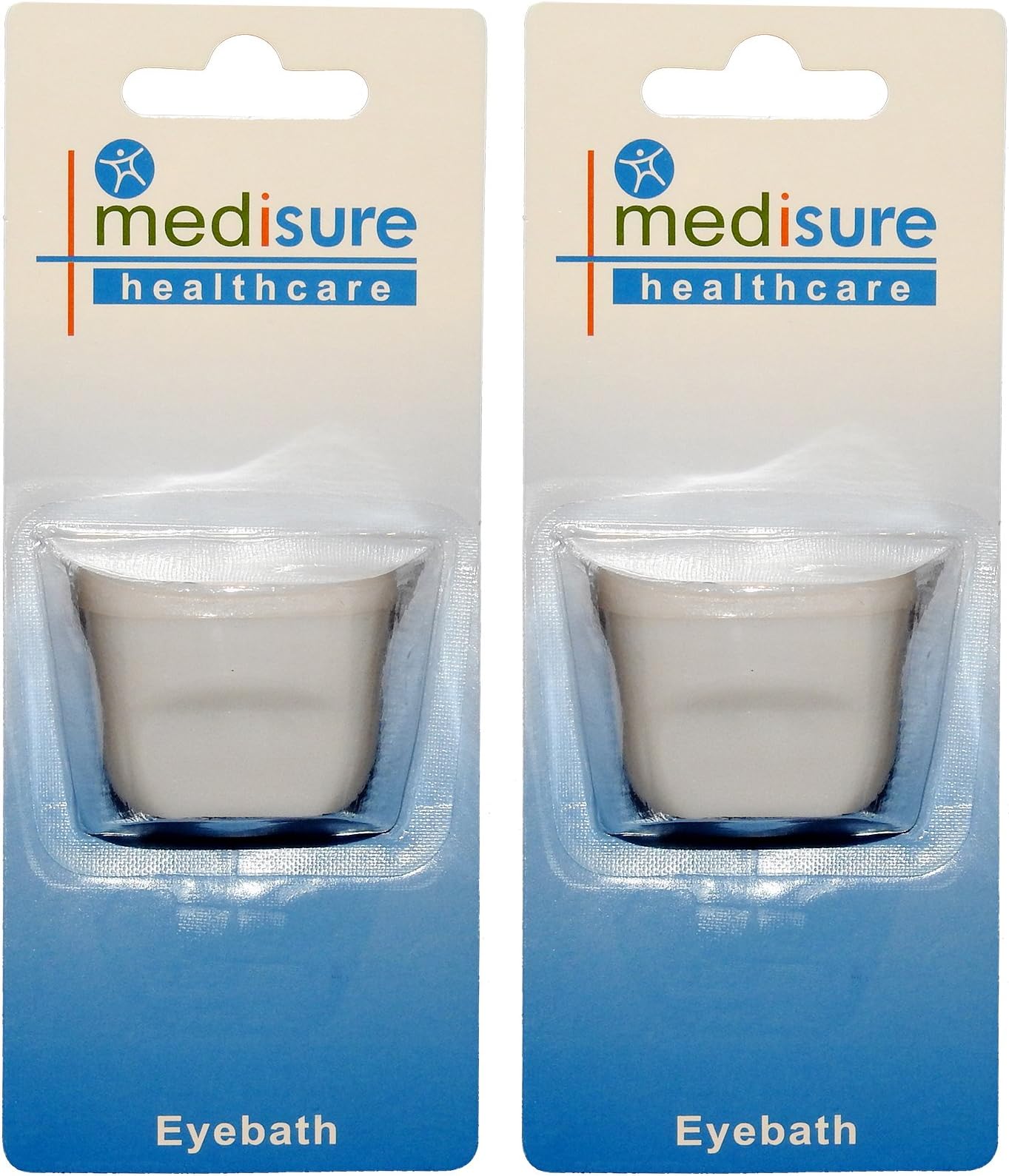 Mediusure Healthcare One Size Plastic Eyewash Pain Relieve Cleaning Eye Bath Cup x 2