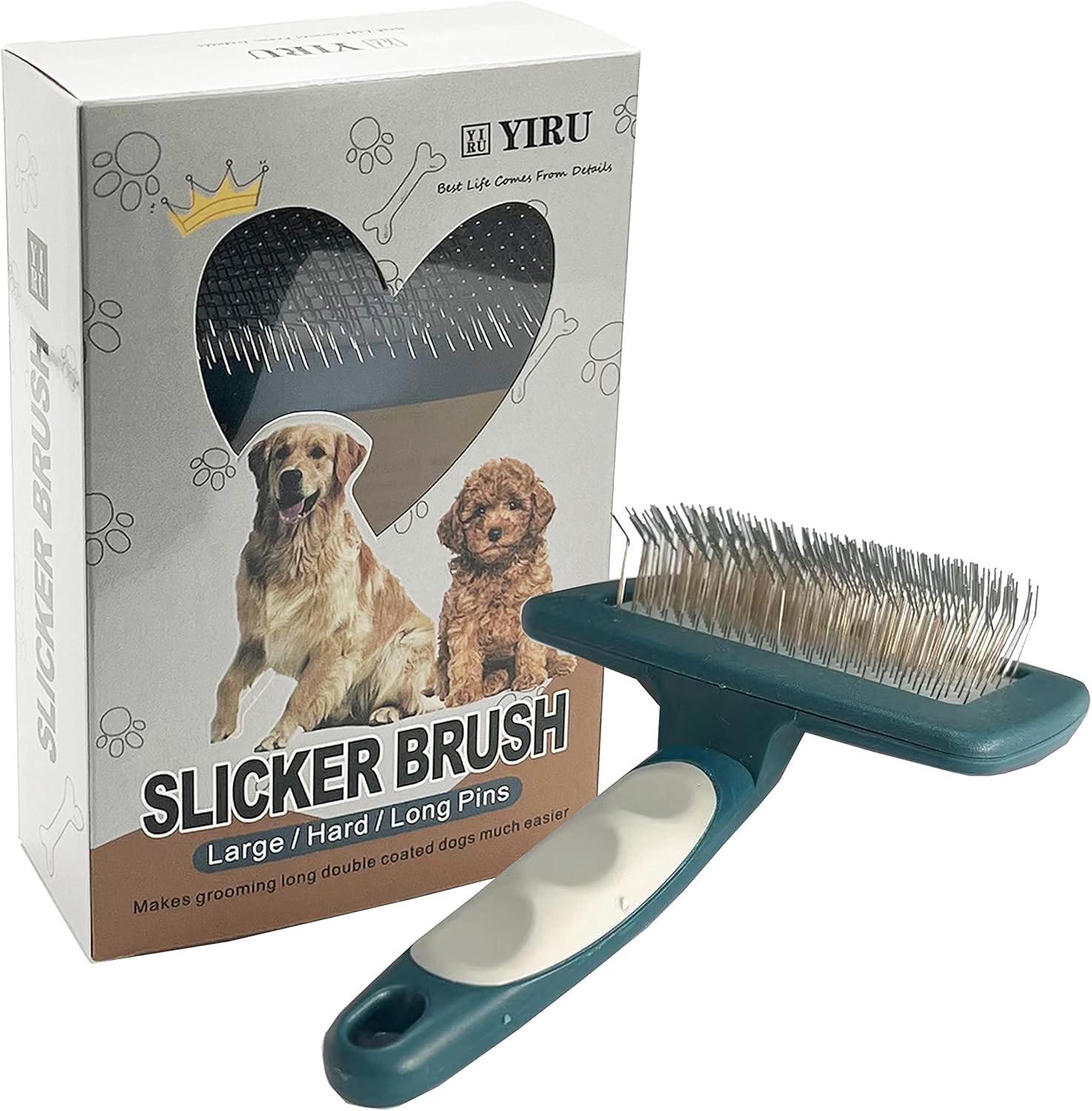 YIRU Golden Doodle & Poodle Brush Comb for Grooming,Extra Large Long