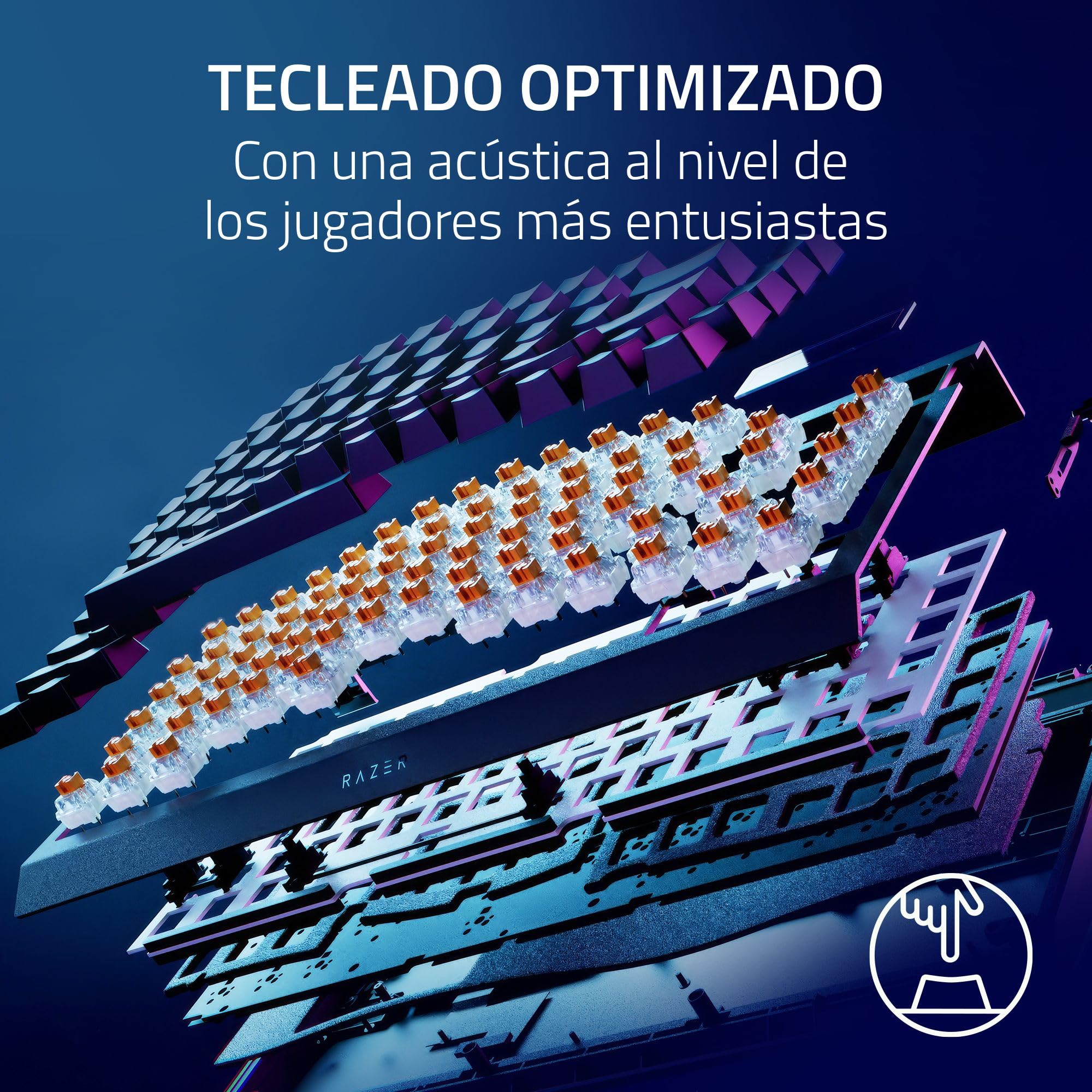 Razer BlackWidow V4 Pro 75% - Teclado inalámbrico para Juegos Intercambiable en Caliente - Pantalla OLED (dial de comandos, 4K Hz y conectividad Bluetooth) Diseño US ISO | Negro