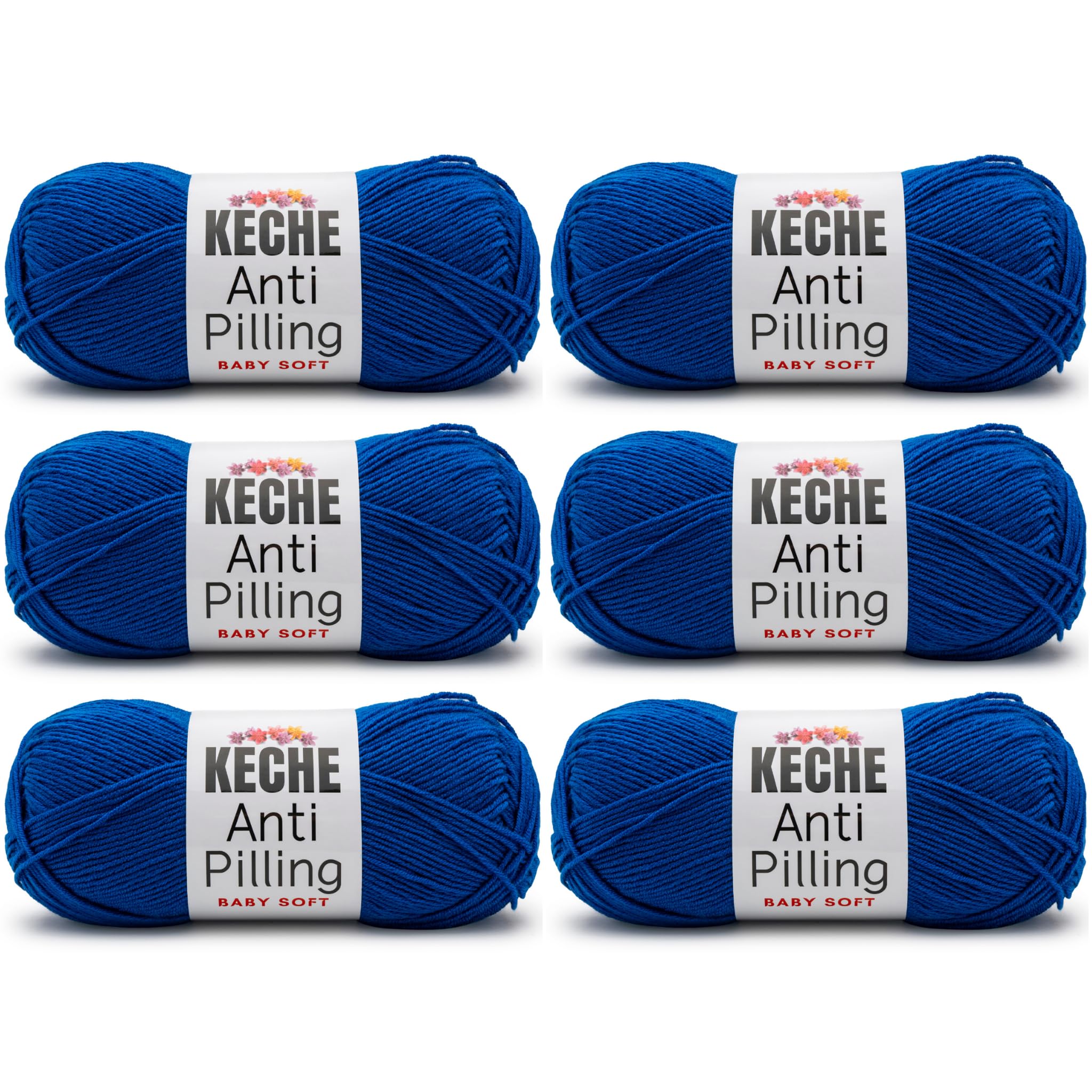 Soft DailyKnit DK Yarn, 100% Anti-Pilling Acrylic for Knitting Crocheting, Light Weight #3 (3.52 oz / 274 Yds) 1 Skein - Red — view 75
