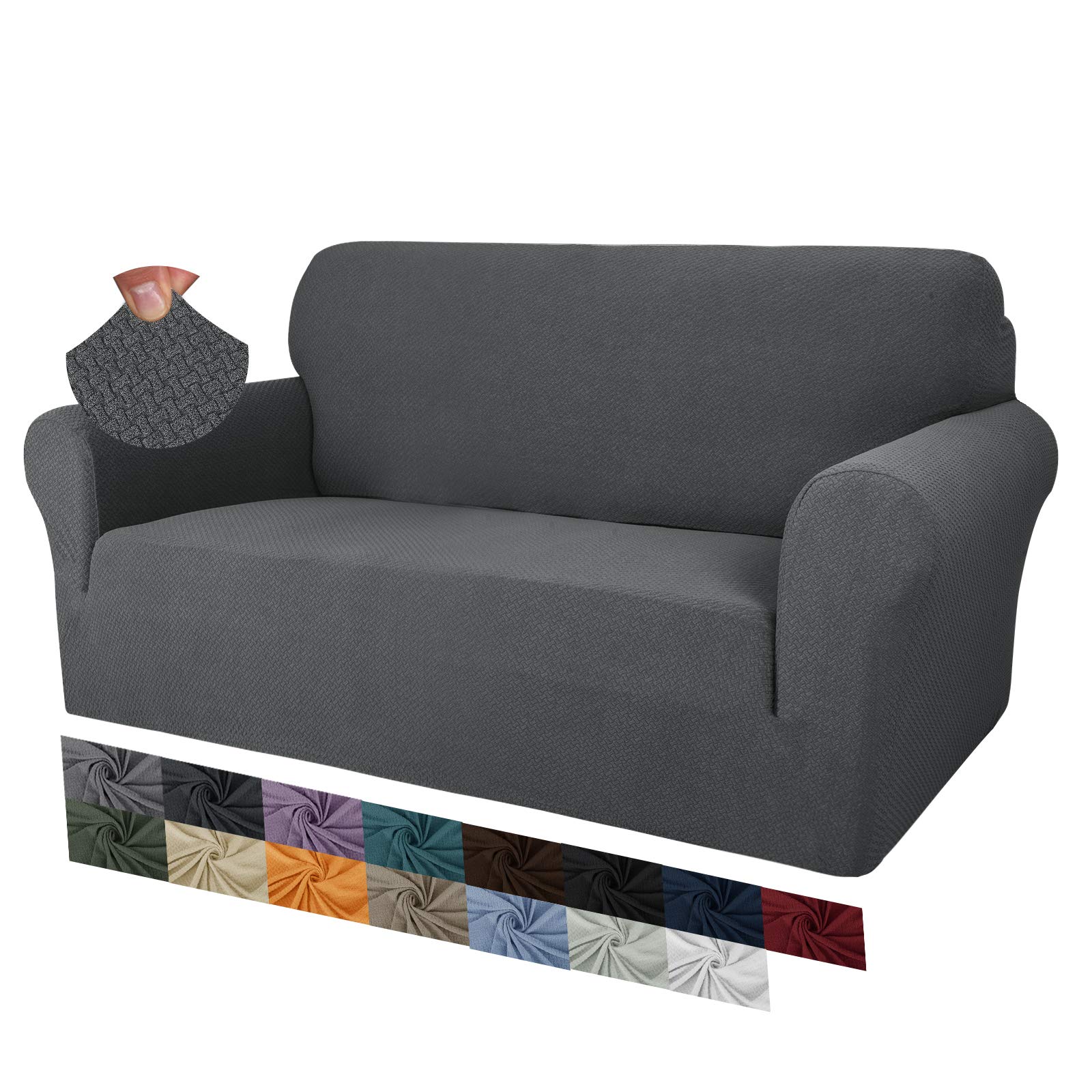 YSTELLAA Bankhoes Voor 2-Zits Met Armleuningen, Elastisch Universele Bankovertrek Voor Woonkamer, Bankhoes Voor Katten, Krasbestendig Meubelhoes, Met Anti-Slip Schuim, Lichtgroen YSTELLAA Bankhoes Voor 2-Zits Met Armleuningen, Elastisch Universele Bankovertrek Voor Woonkamer, Bankhoes Voor Katten, Krasbestendig Meubelhoes, Met Anti-Slip Schuim, Lichtgroen