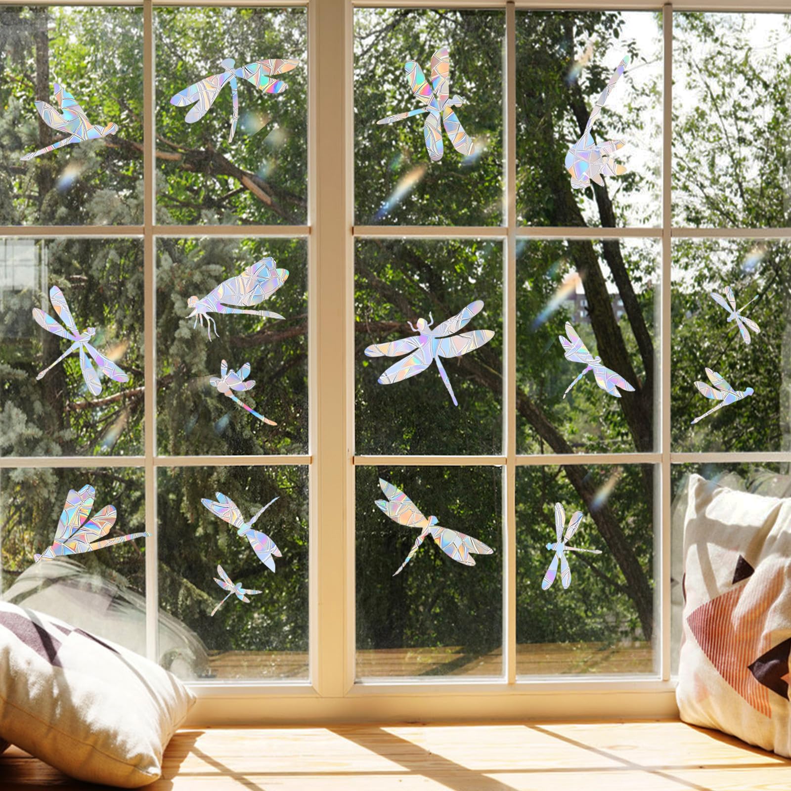 Autocollants de fenêtre anti-collision libellule pour sauver les oiseaux du jardin