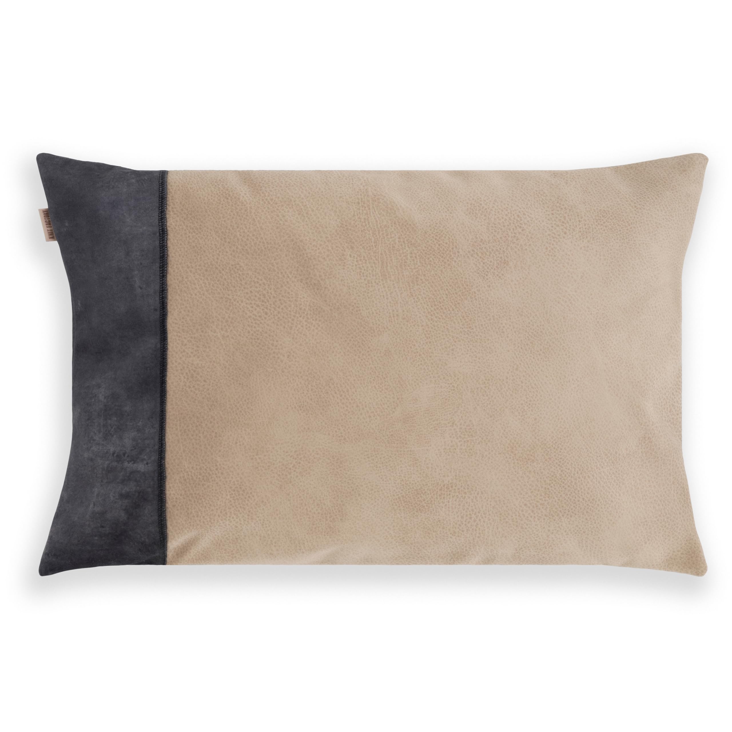 KNIT FACTORY - Cezan Rechteckiges Zierkissen - Leinen - 60x40 cm | Sofakissen mit Füllung und Bezug - Couchkissen - Zierkissen - Dekokissen - Moderner Wohnstil