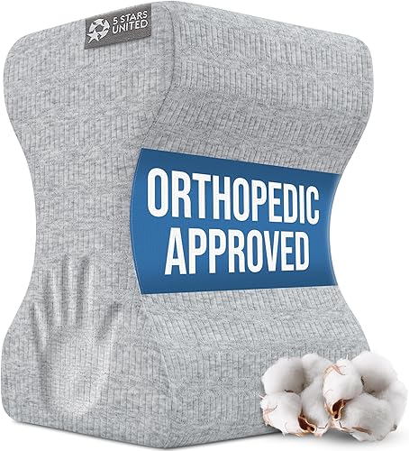 Miniatura 13 de 5 STARS UNITED Almohada de rodilla para personas que duermen de lado, alivio del dolor de cadera, cojín de espuma viscoelástica para dormir de lado