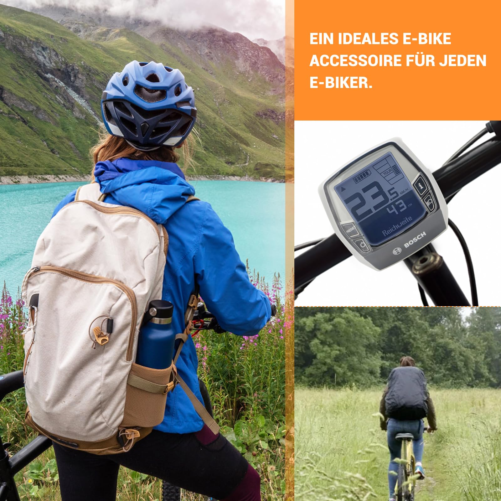 Borgen Protection d'écran - adaptée à la housse de protection Bosch Intuvia - Accessoires pour écran E-Bike - 100 % transparent, étanche. Sac / housse de protection en néoprène inclus Borgen Protection d'écran - adaptée à la housse de protection Bosch Intuvia - Accessoires pour écran E-Bike - 100 % transparent, étanche. Sac / housse de protection en néoprène inclus