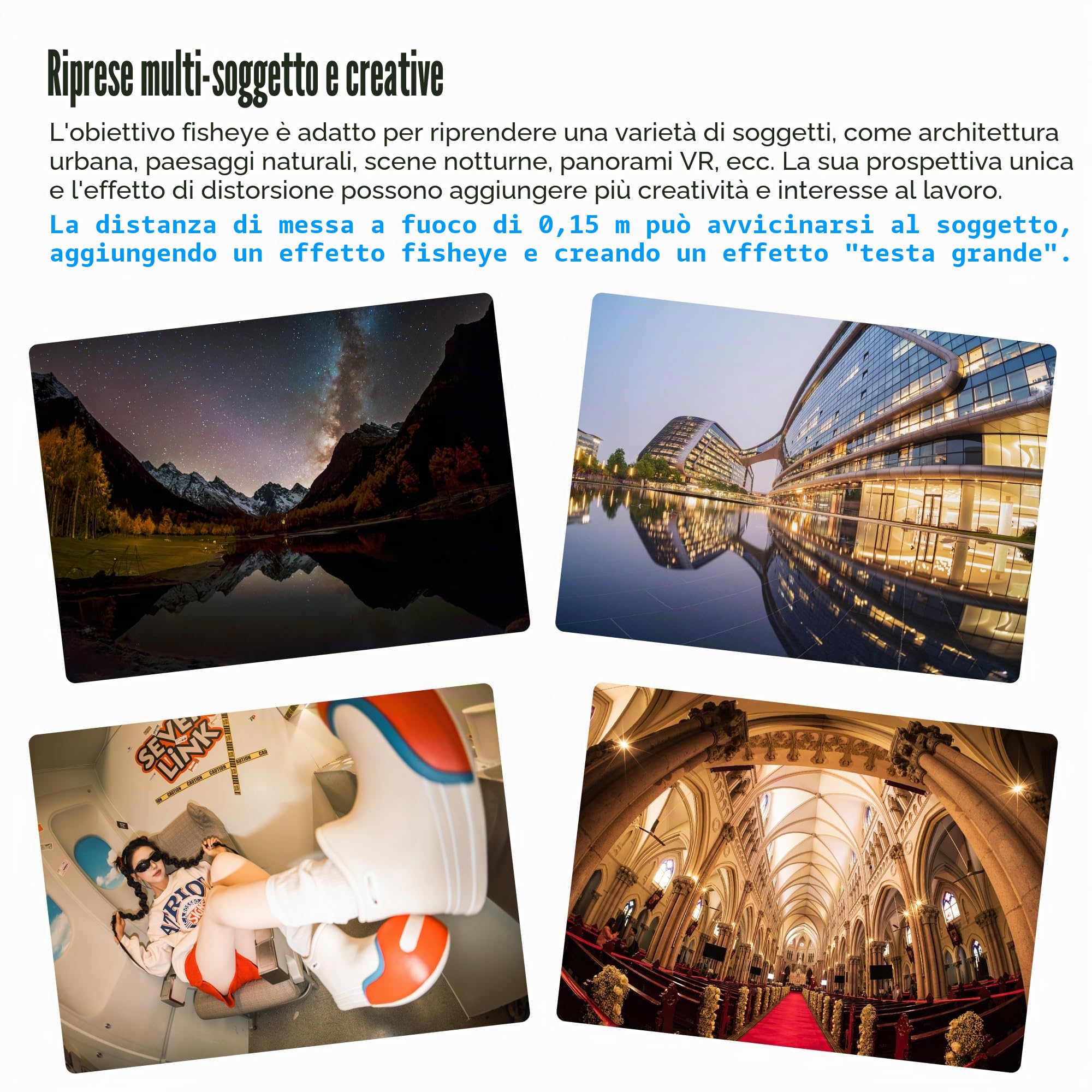 7artisans Obiettivo F2.8 II Full Frame ultra grandangolare Fisheye da 10 mm con messa a fuoco manuale a 185° per fotocamere mirrorless Nikon Z-Mount Z7II/Z6II/Z5/Z6/Z7/Z9
