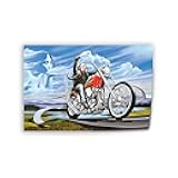 David Mann Art Print Motorcycle Painting Poster Canvas Print Wall Art Decoration Poster Living Room Office Bedroom Aesthetic Poster 24x16inch(60x40cm) Unframe-style