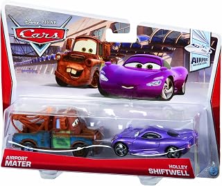 Disney/Pixar Cars Mater with Shadow of Team Logo and Holly Diecast Vehicle, 2-Pack