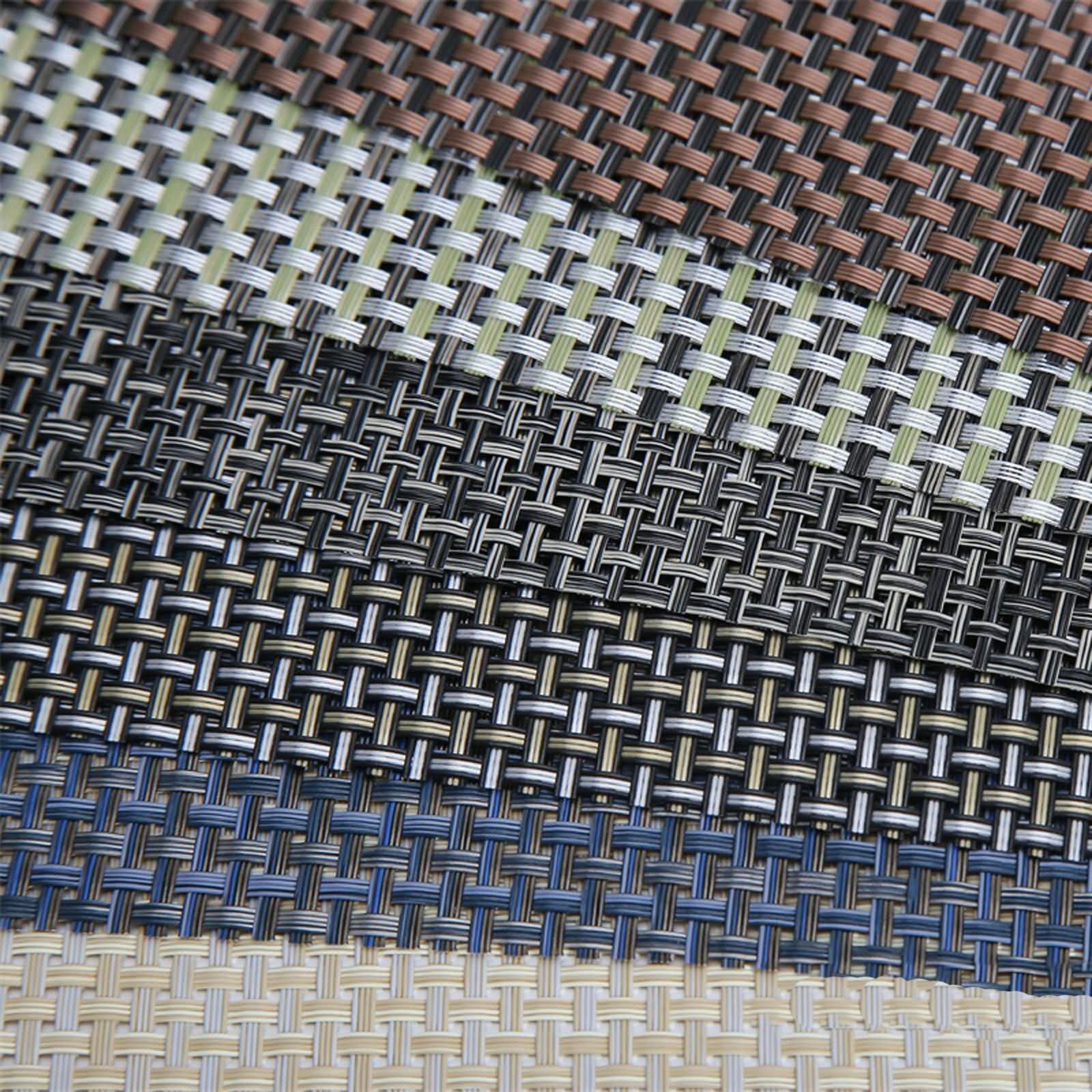 Mantel Individual Pack 10, 45 x 30 CM Negro Oro 70% PVC+30% Pet Manteles Individual, Color Sólido con Rectángulo