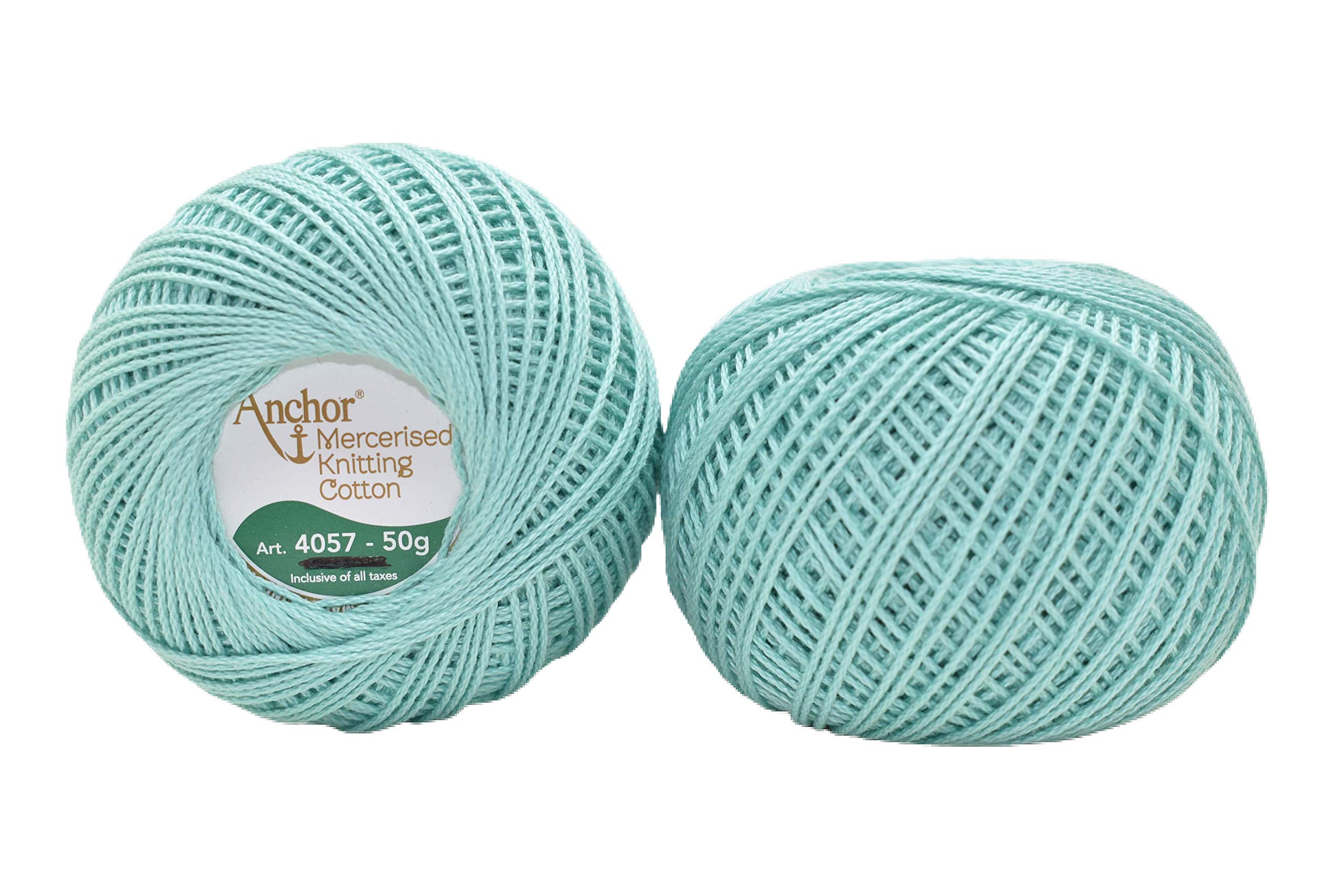 HUNNY- BUNCH® Premium Anchor Mercerised Knitting Crochet Cotton Thread Yarn Balls for Knitting, Weaving, Embroidery, DIY and Craft Making (Art. 4057) 50G - Pack of 1 (185)