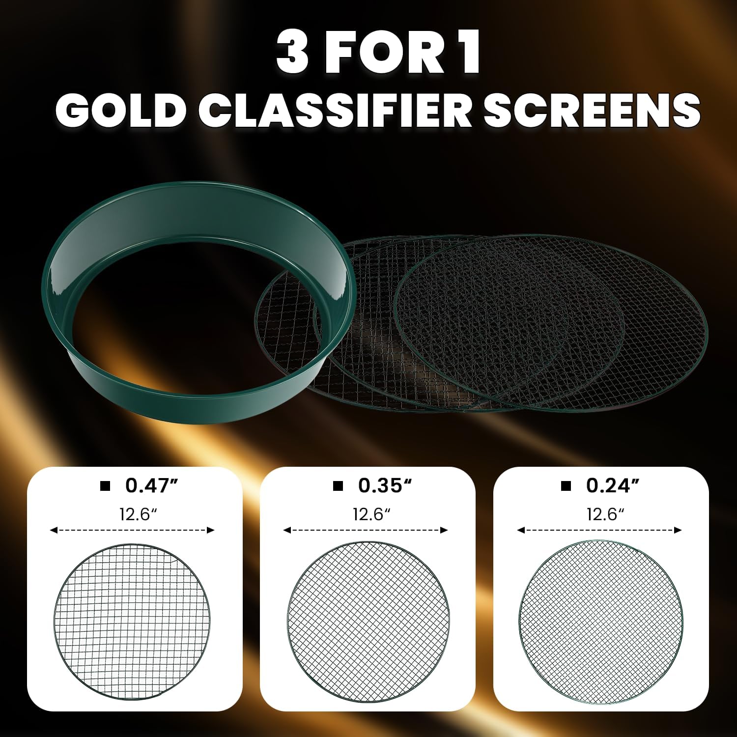NEWTRY Gold Panning Kit with 50" Folding Sluice Box 27pcs Complete Gold Mining Kit, Gold Pan & Accessories Portable Aluminum Alloy Mining Equipment for Beginner Prospectors