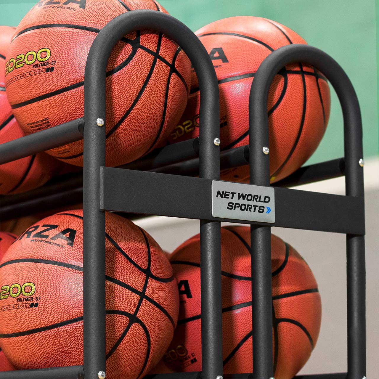 FORZA Carro Estante para Balones y Pelotas 20 40 Almacenaje Deportivo Portátil