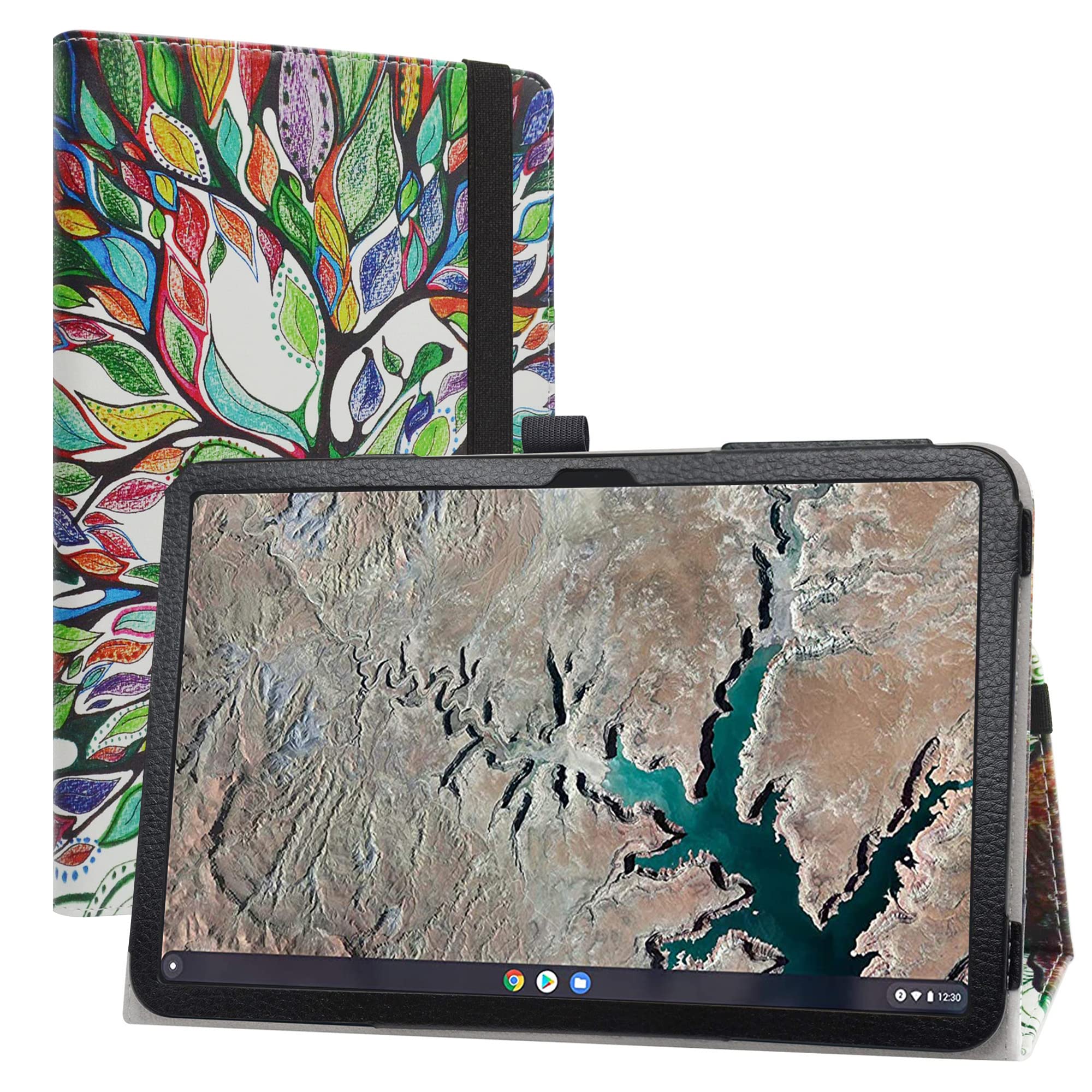 LabanemSlim Fit Polyurethane Leather Case with Nokia T20, Slim Fit and Foldable Cover for Nokia T20 Tablet - Love Tree