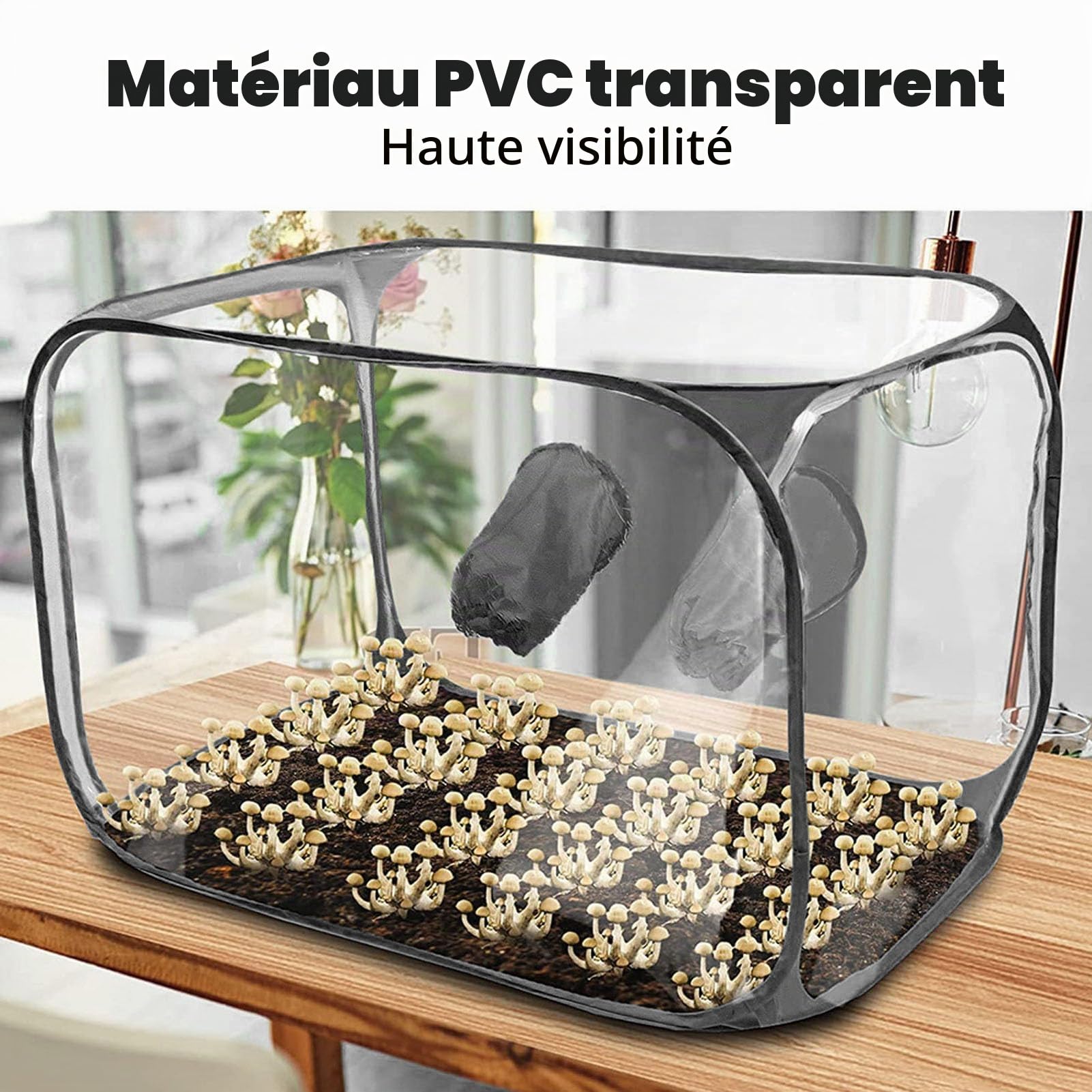 Fabater Kit de Monotub pour Champignons, Boîte à Air Fixe pour la Culture de Champignons, Sacs de Culture de Champignons, Tente de Culture de Champignons à la Maison