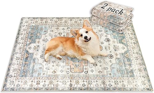 kathson 2 almohadillas reutilizables para cachorros, 32 x 48 pulgadas, almohadillas lavables para cachorros, almohadillas de entrenamiento para