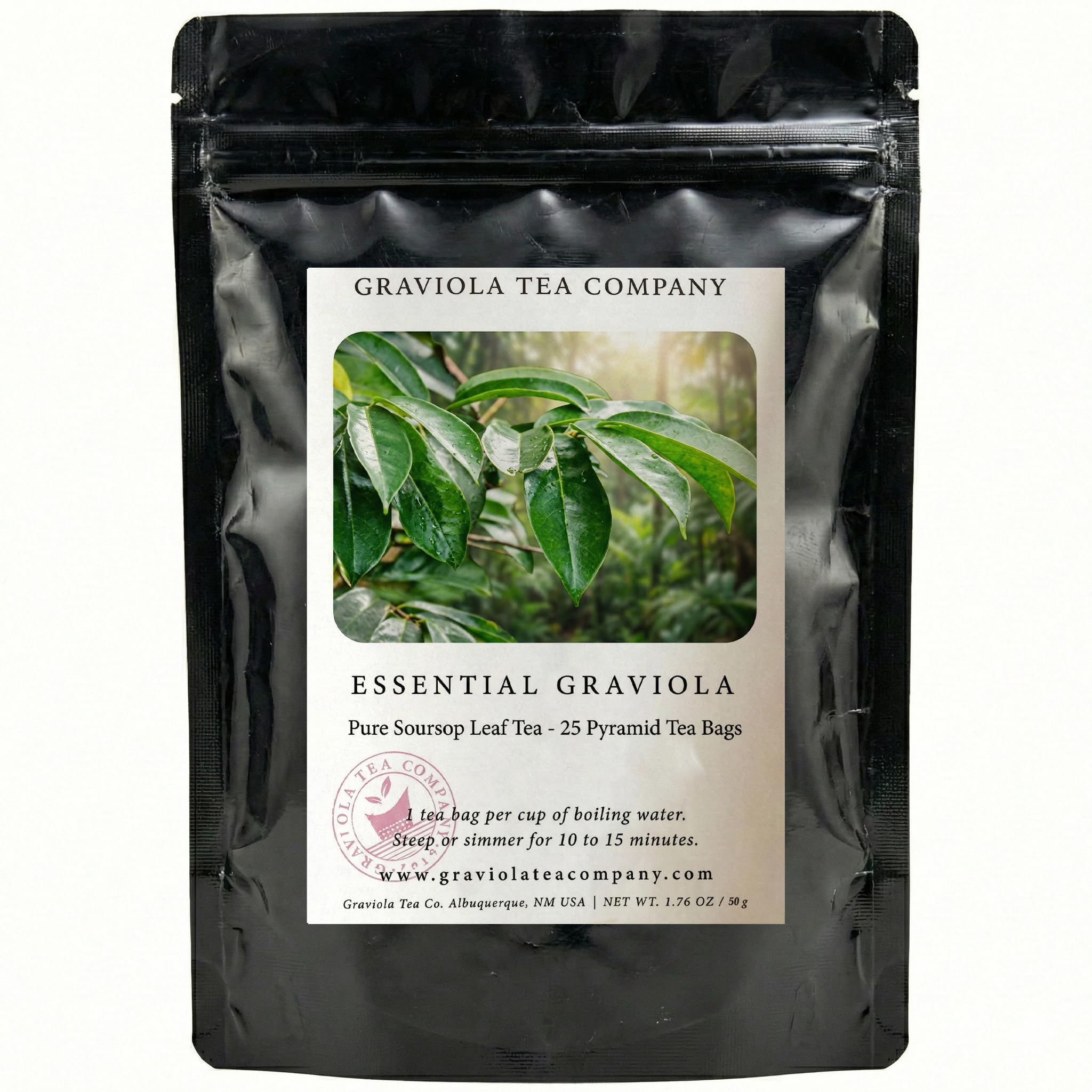 Essential Graviola - 100% pure soursop tea, 25 tea bags