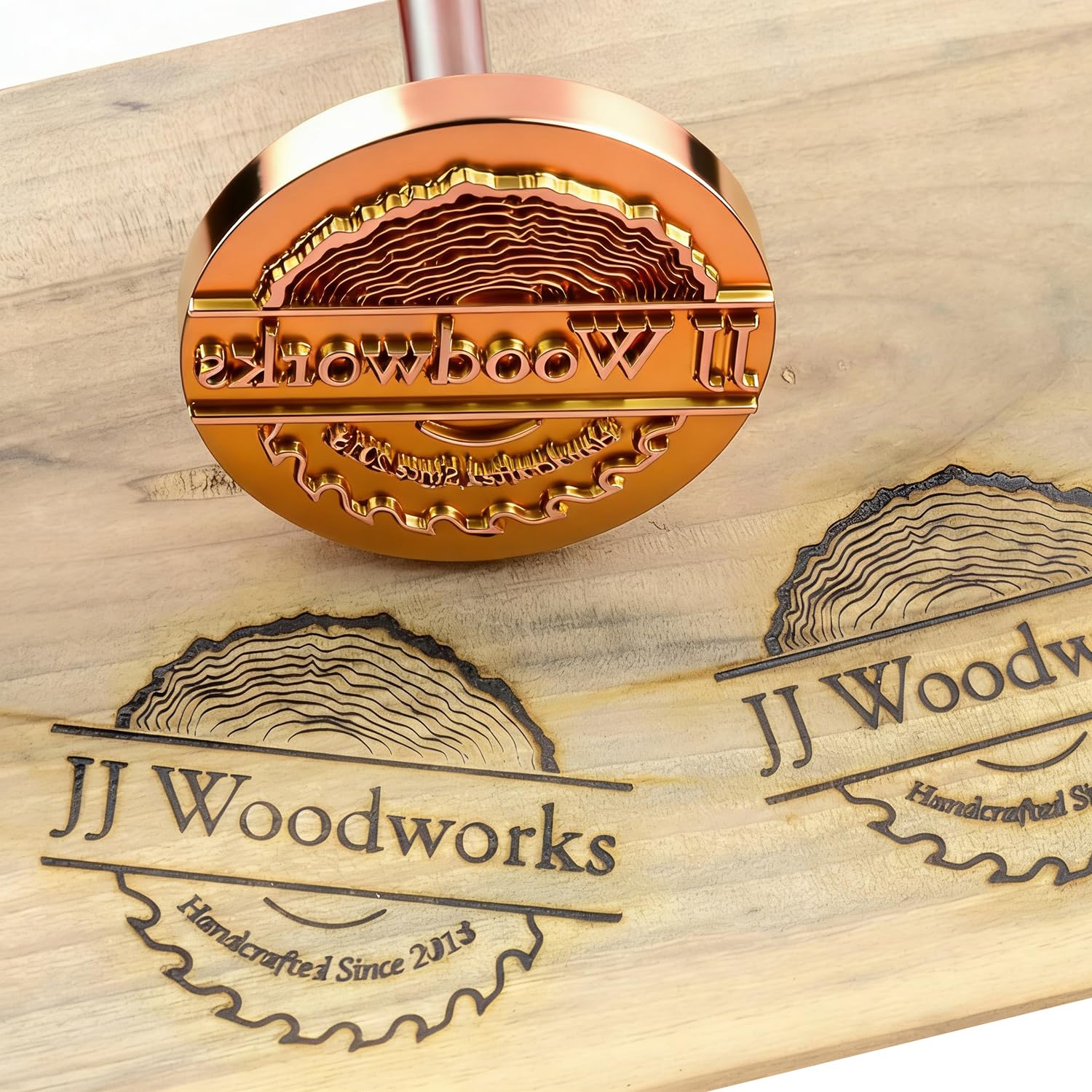 Logo personalizzato Branding Ferro personalizzato Calore Timbro in pelle Legno Branding Ferro per la cottura con la maniglia (1.5 "x1.5")