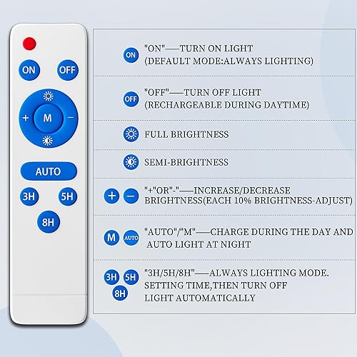 Miniatura 8 de Ofuray Of-9800W - Luces solares de calle al aire libre, 750000 lm, luces de estacionamiento solares comerciales del atardecer al amanecer, 6500 K