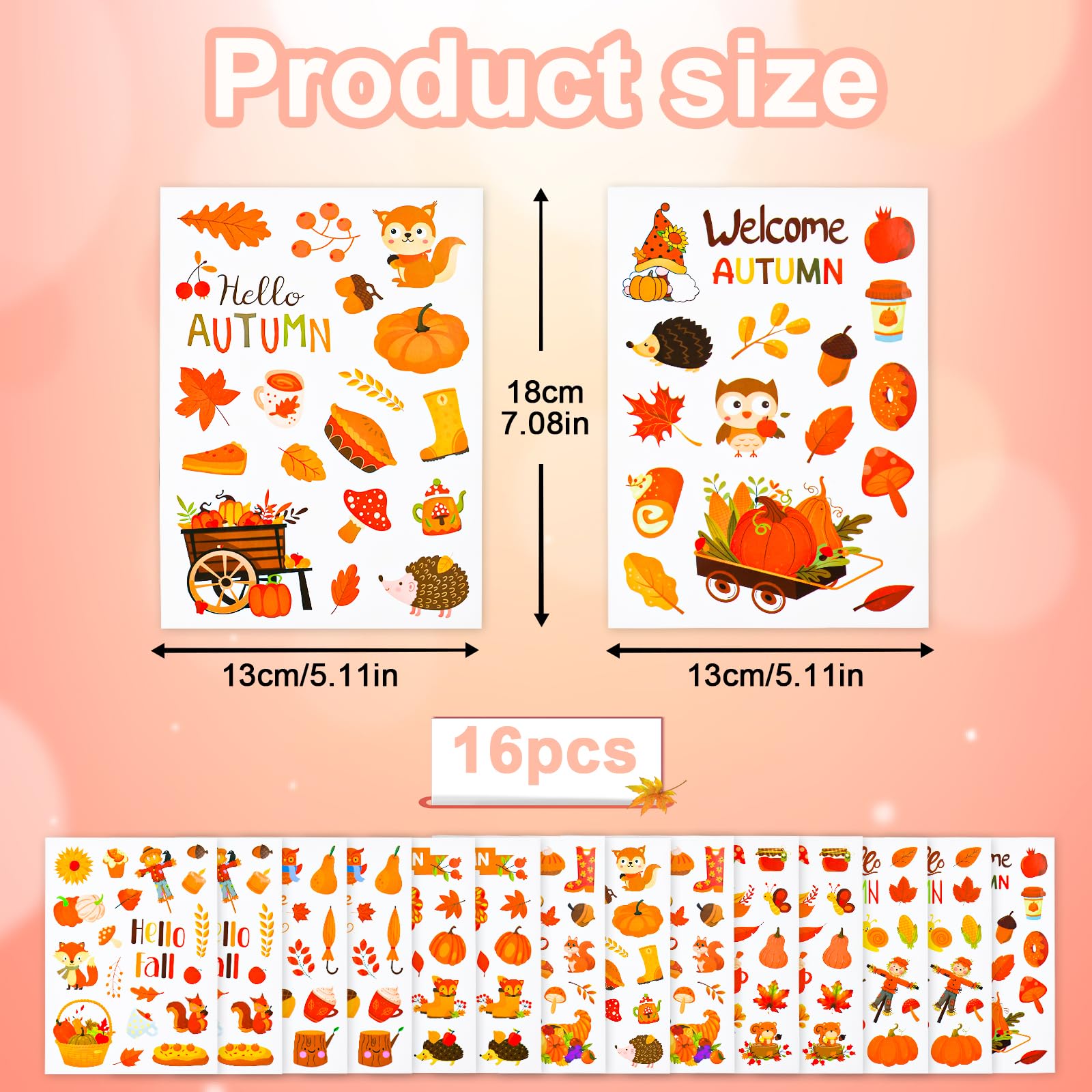 Rajahubri Calcomanía De Pared De Otoño De Acción De Gracias, Hojas De Arce,  Calcomanías De Pared, image size:1600x1600