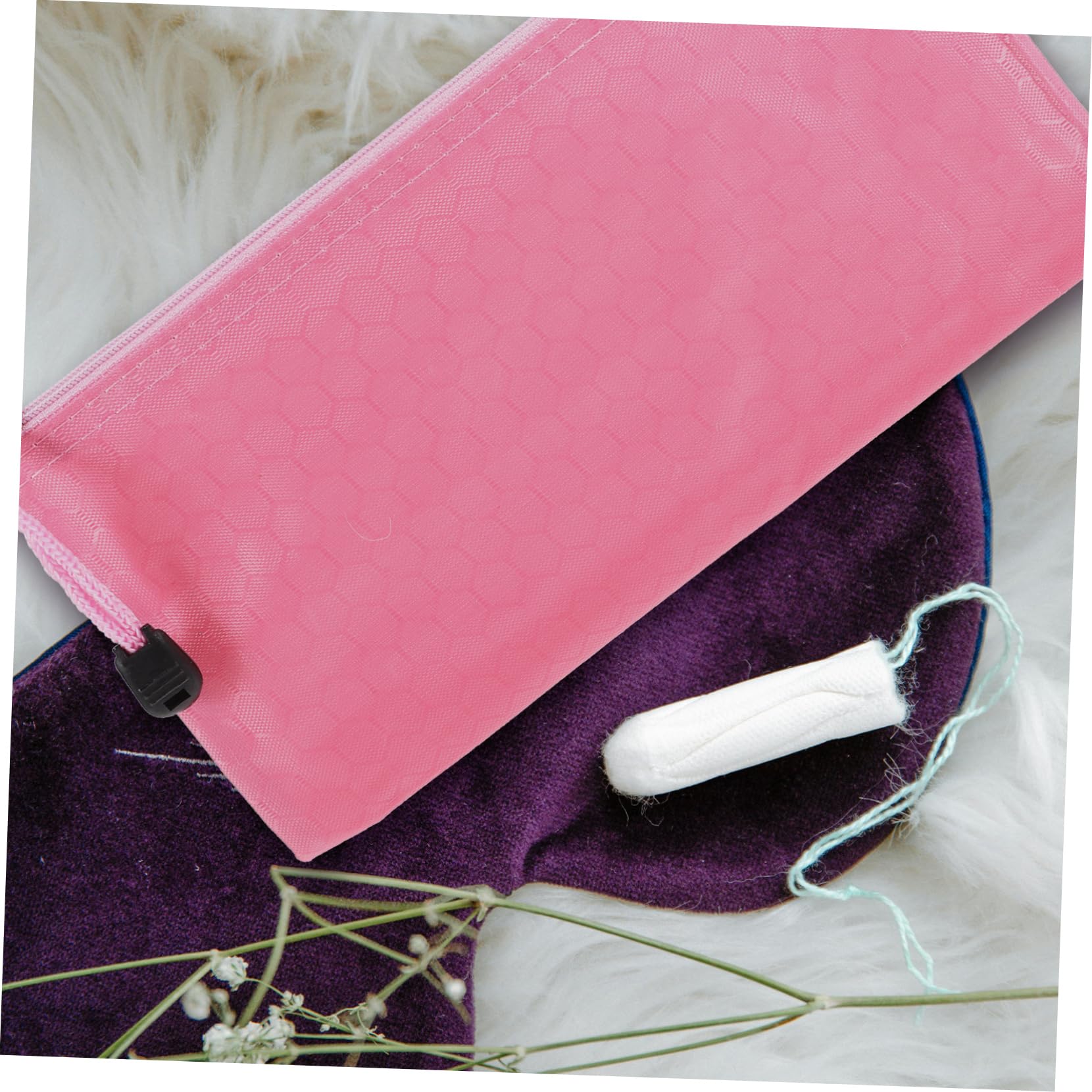 FOMIYES Sanitary Napkin Storage Bag Reusable Period Pouch 6 Compartments Travel Tampon Bag for Women Stylish Design