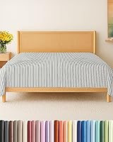 Vista 51 de Sábana encimera de bolsillo profundo, más suave que el algodón egipcio, 1 sábana encimera para colchón tamaño King