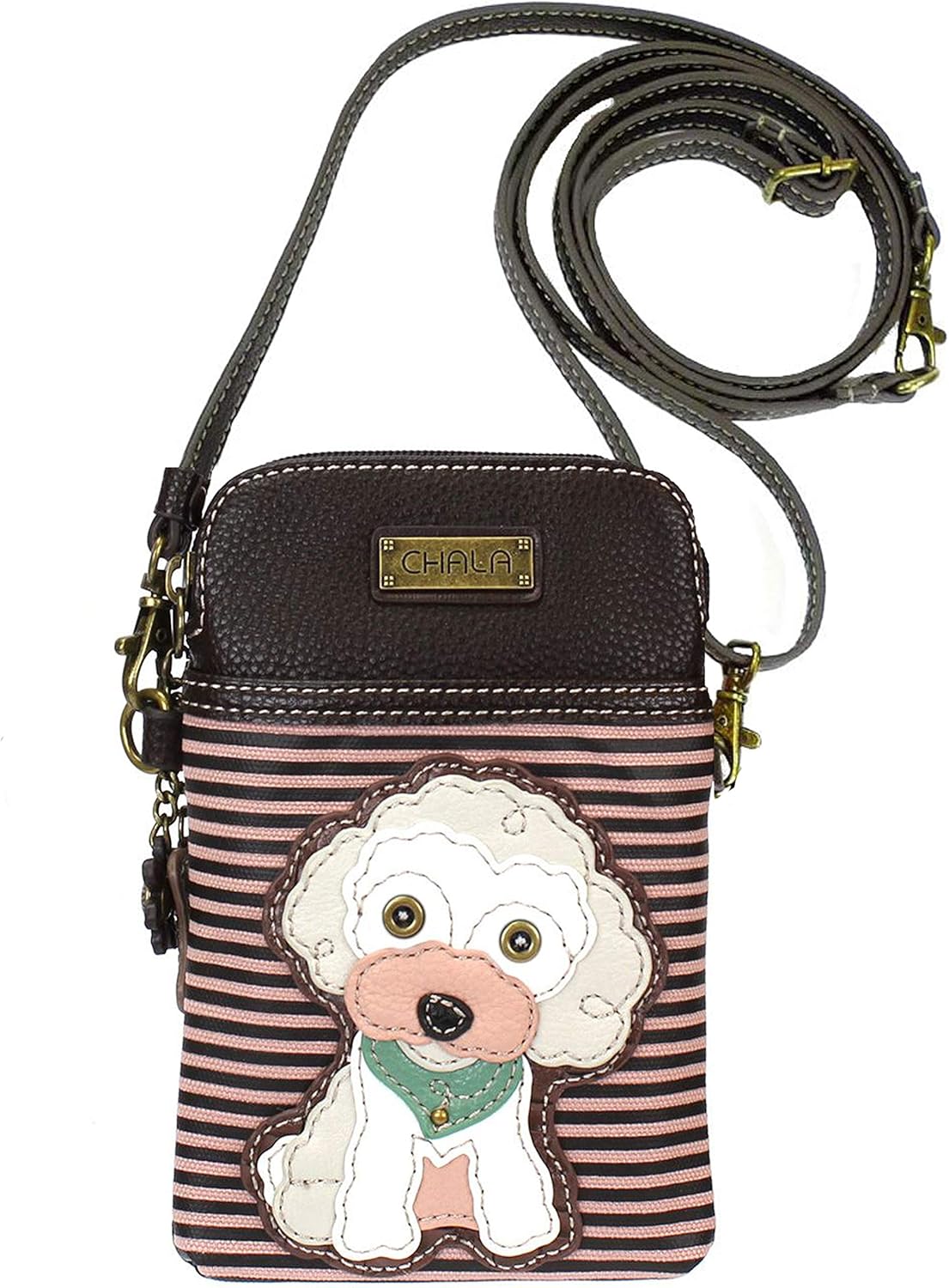 Chala Poodle Cellphone Crossbody Handbag - Poodle Mom