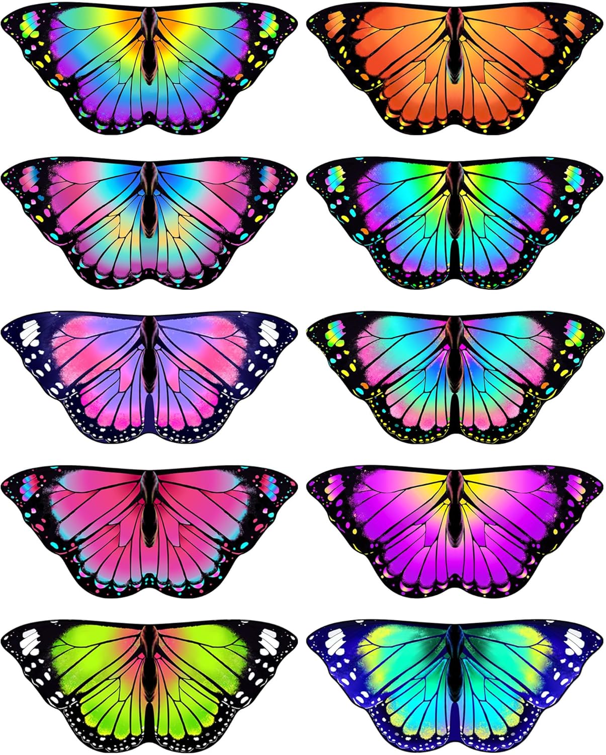 iROLEWIN Toddler Kids Butterfly-Wings for Girls Butterfly-Costume 10 Bulk Fairy Dress Up Wings as Boys Christmas Party Favors